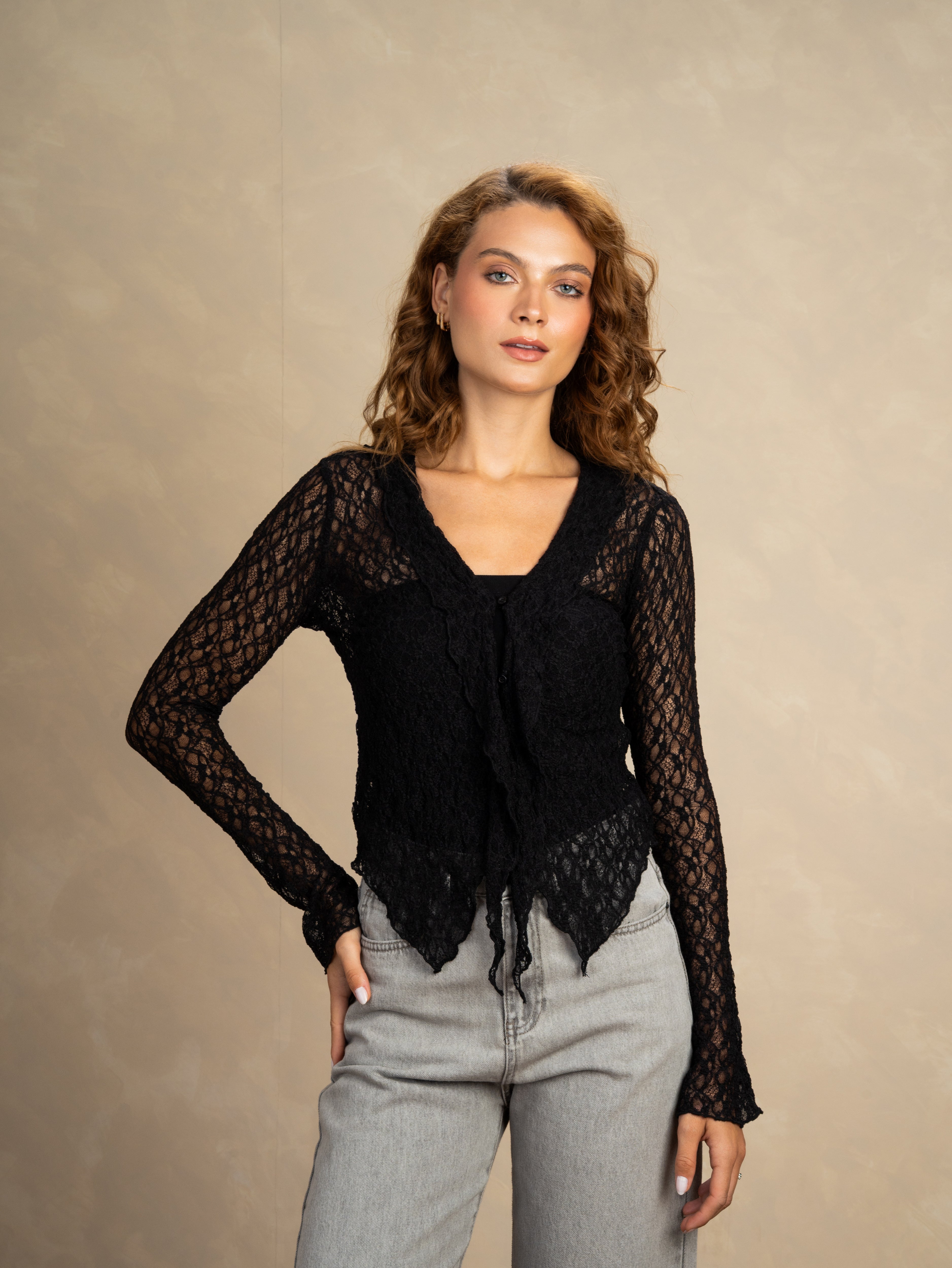 Lace Body With Button Front