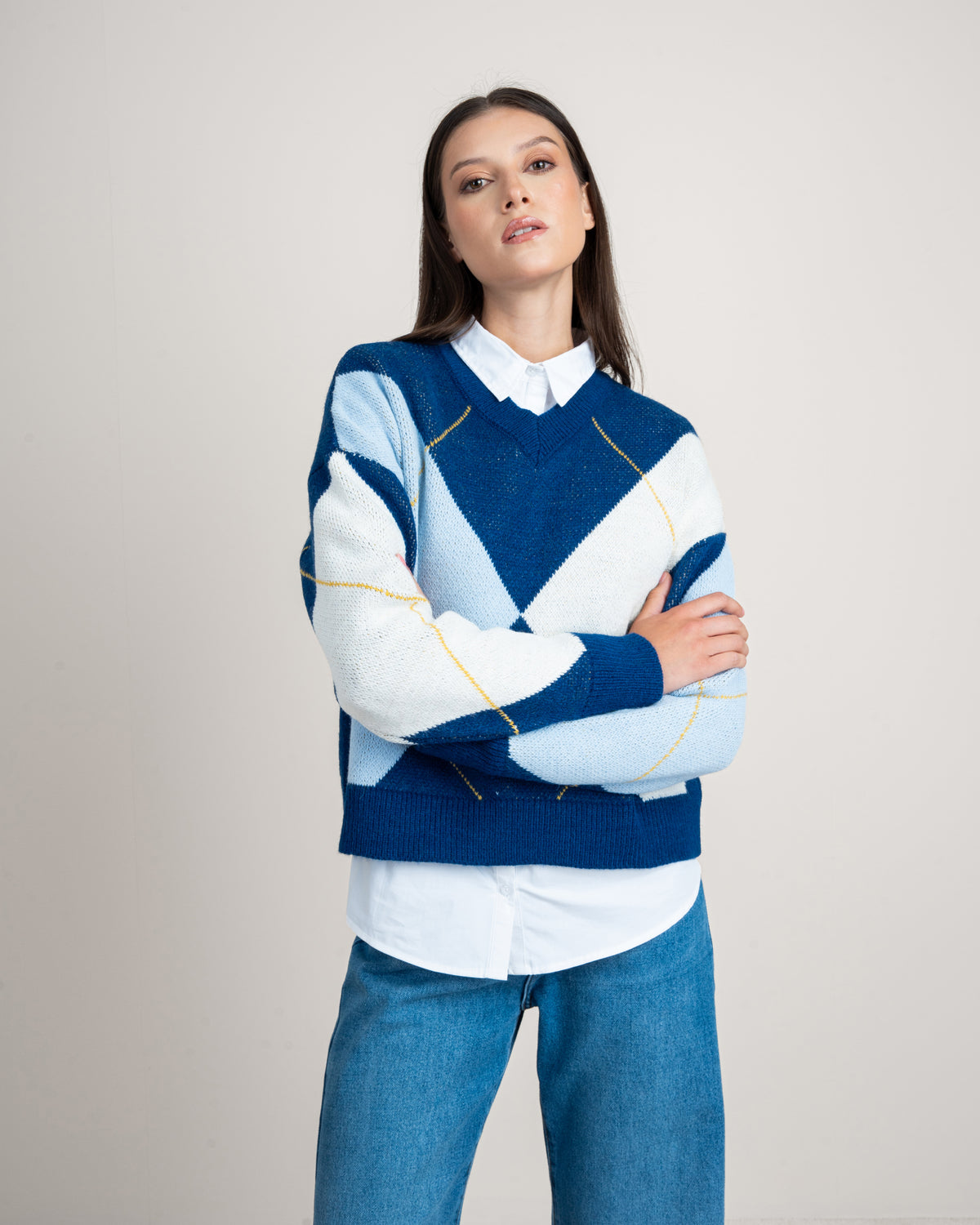 Geometric Pattern - Knitwear Pullover