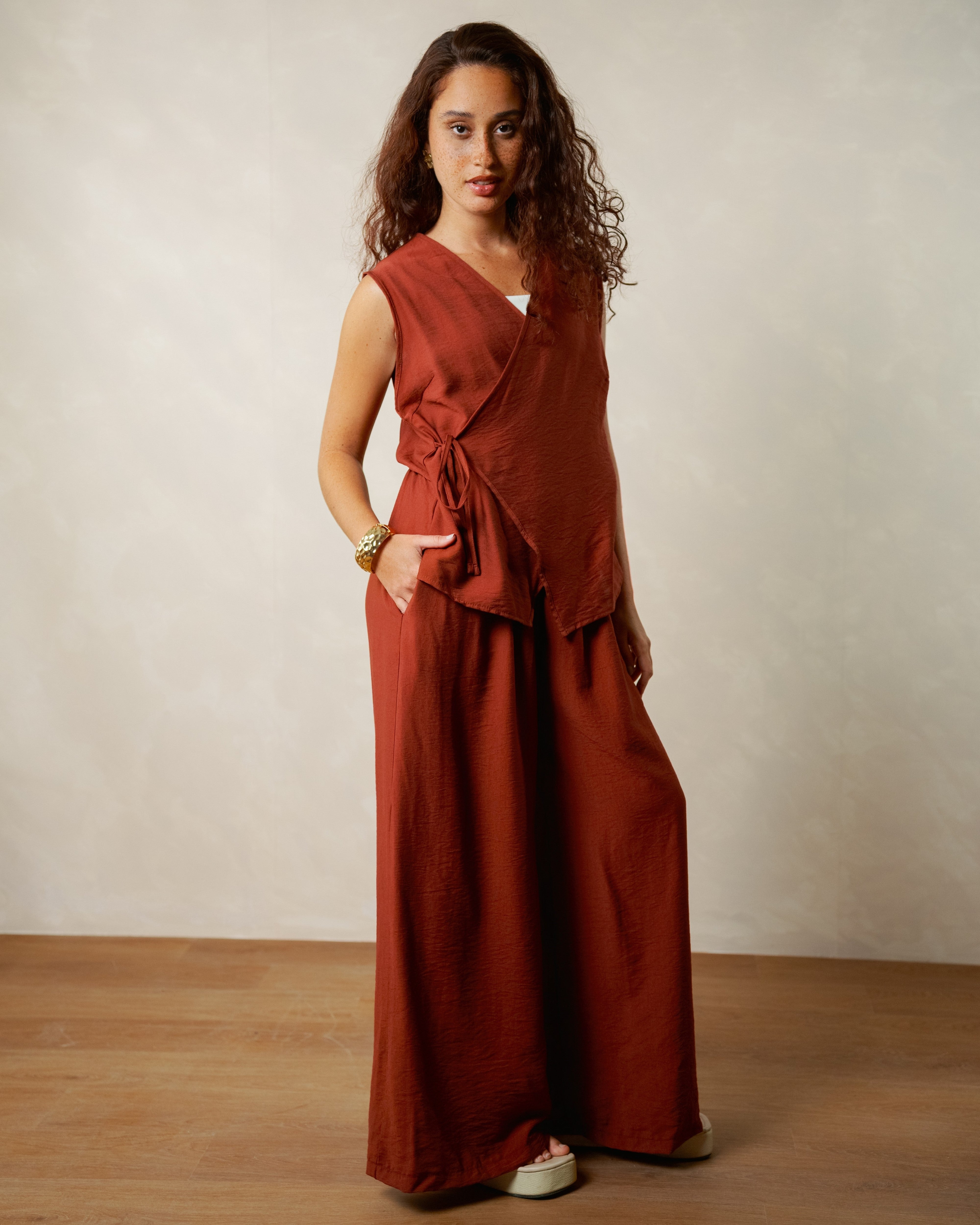 Linen jumpsuit cut