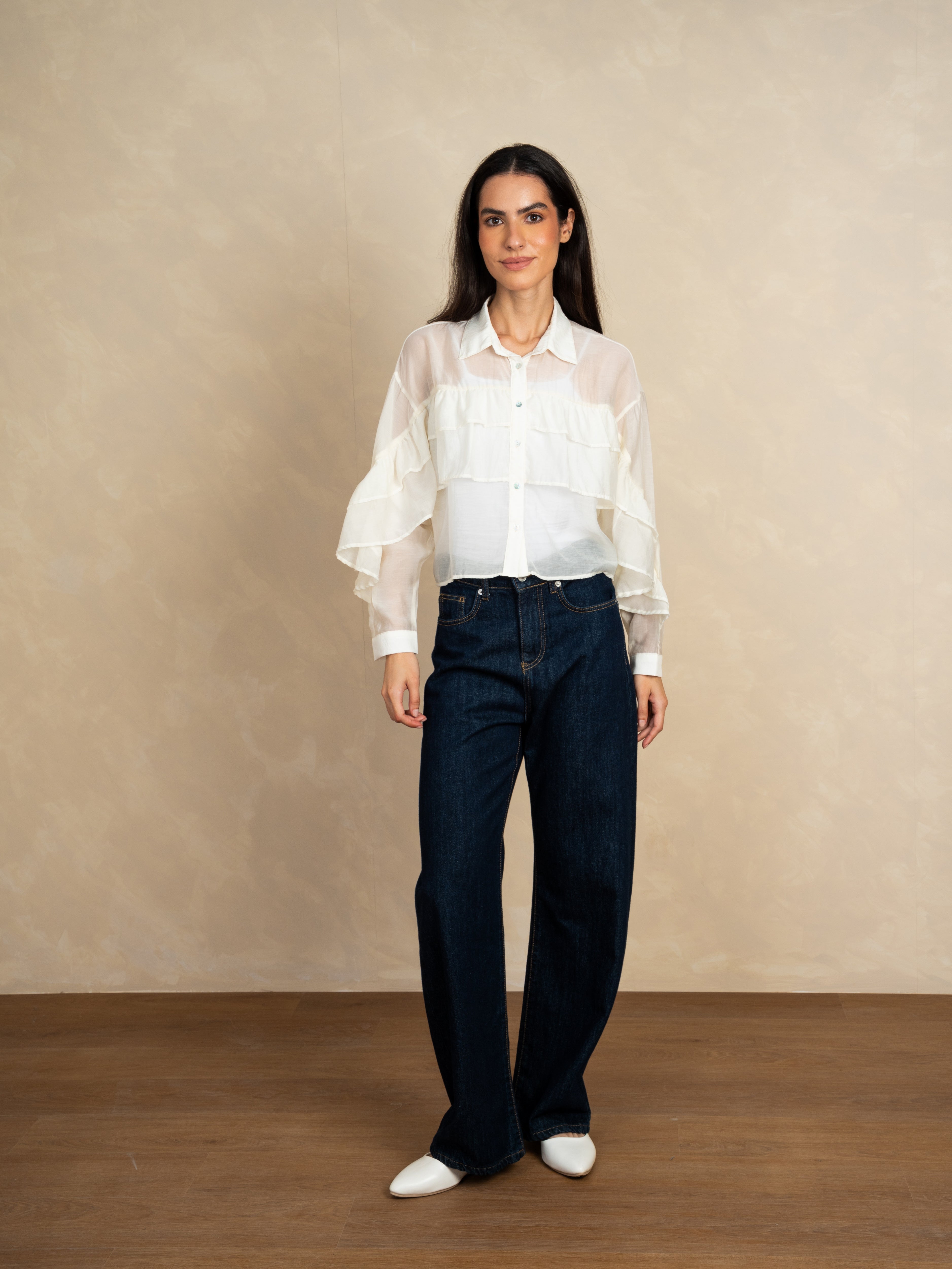 Multi-Tier Ruffle Blouse