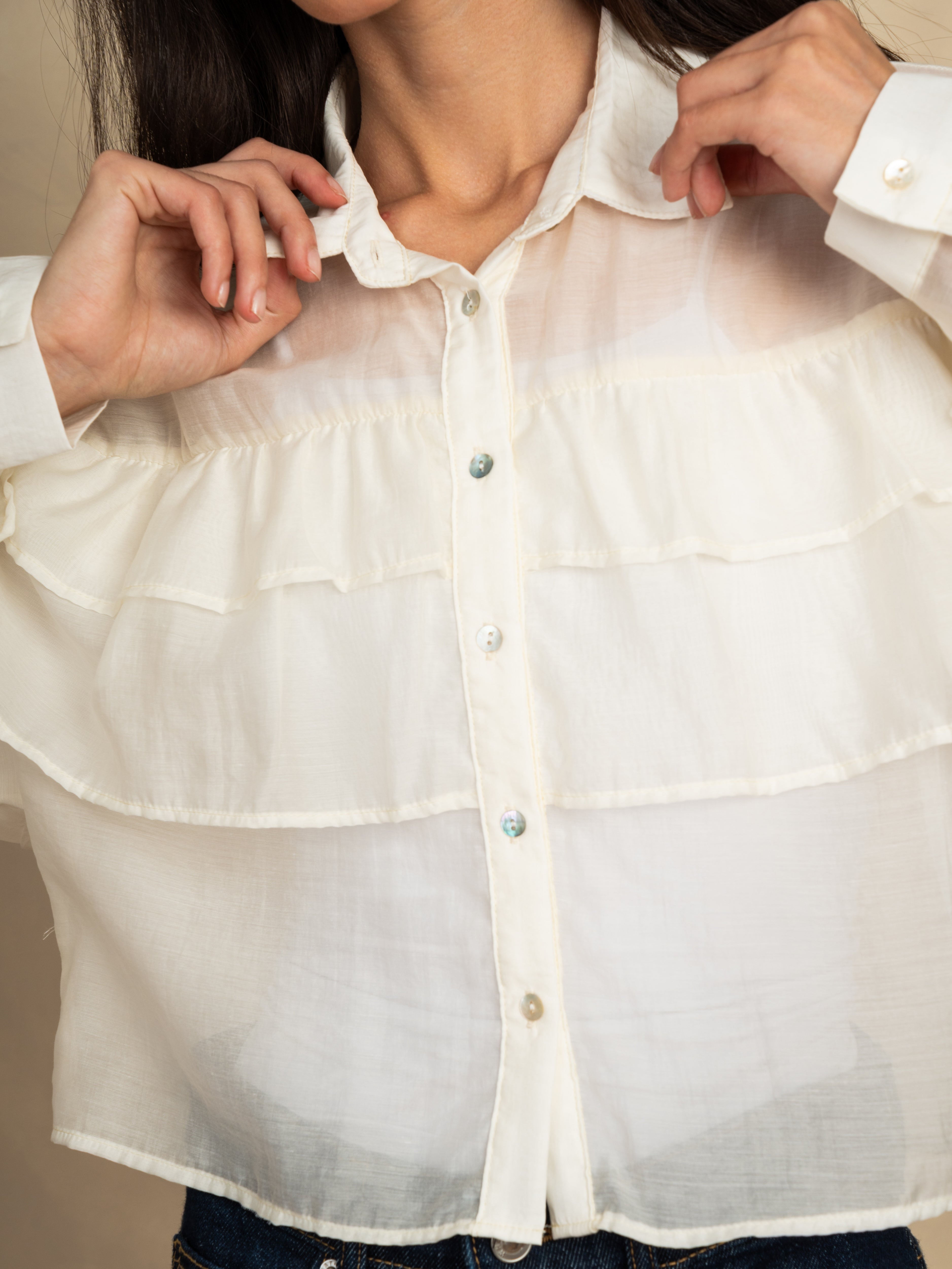 Multi-Tier Ruffle Blouse