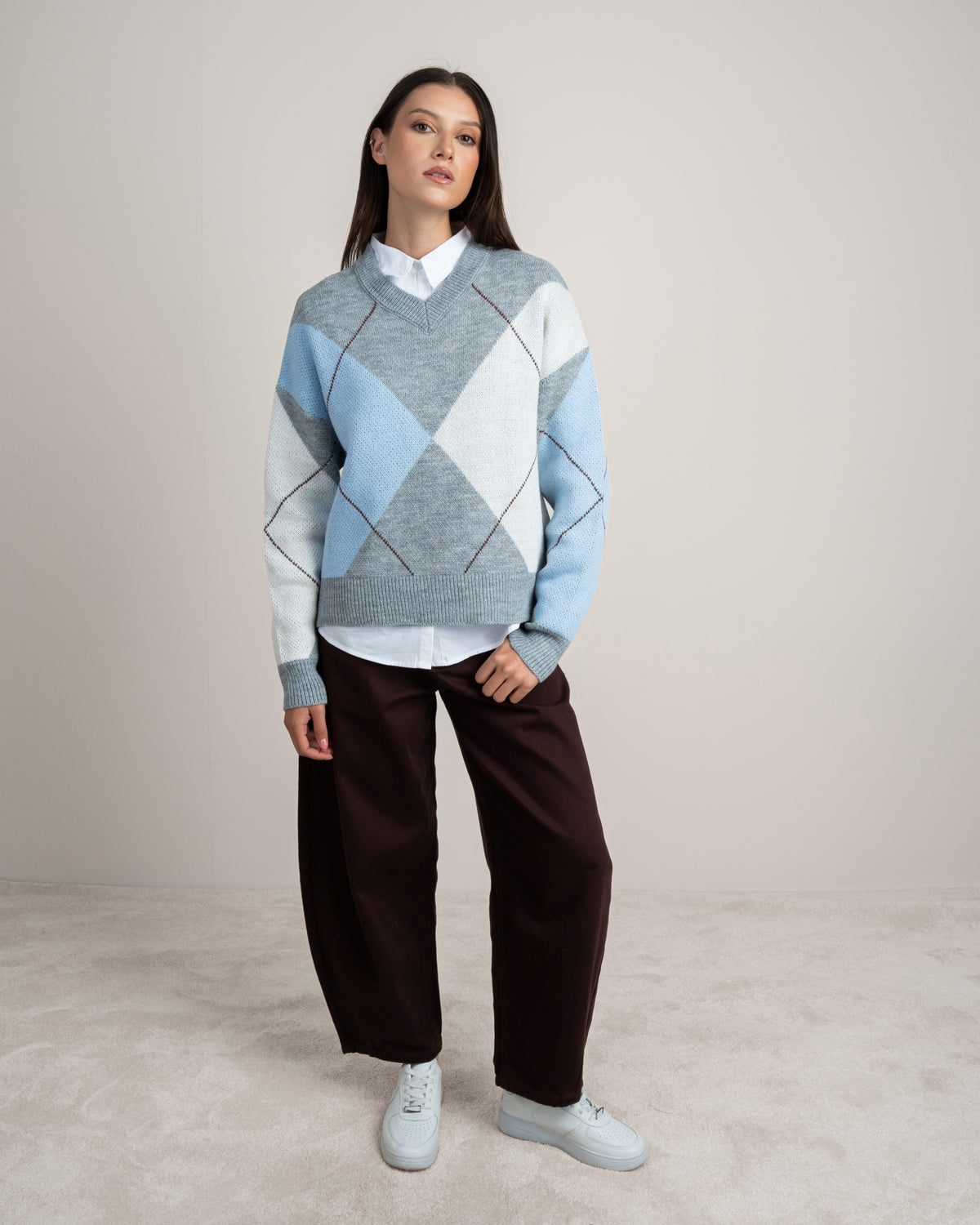 Geometric Pattern - Knitwear Pullover