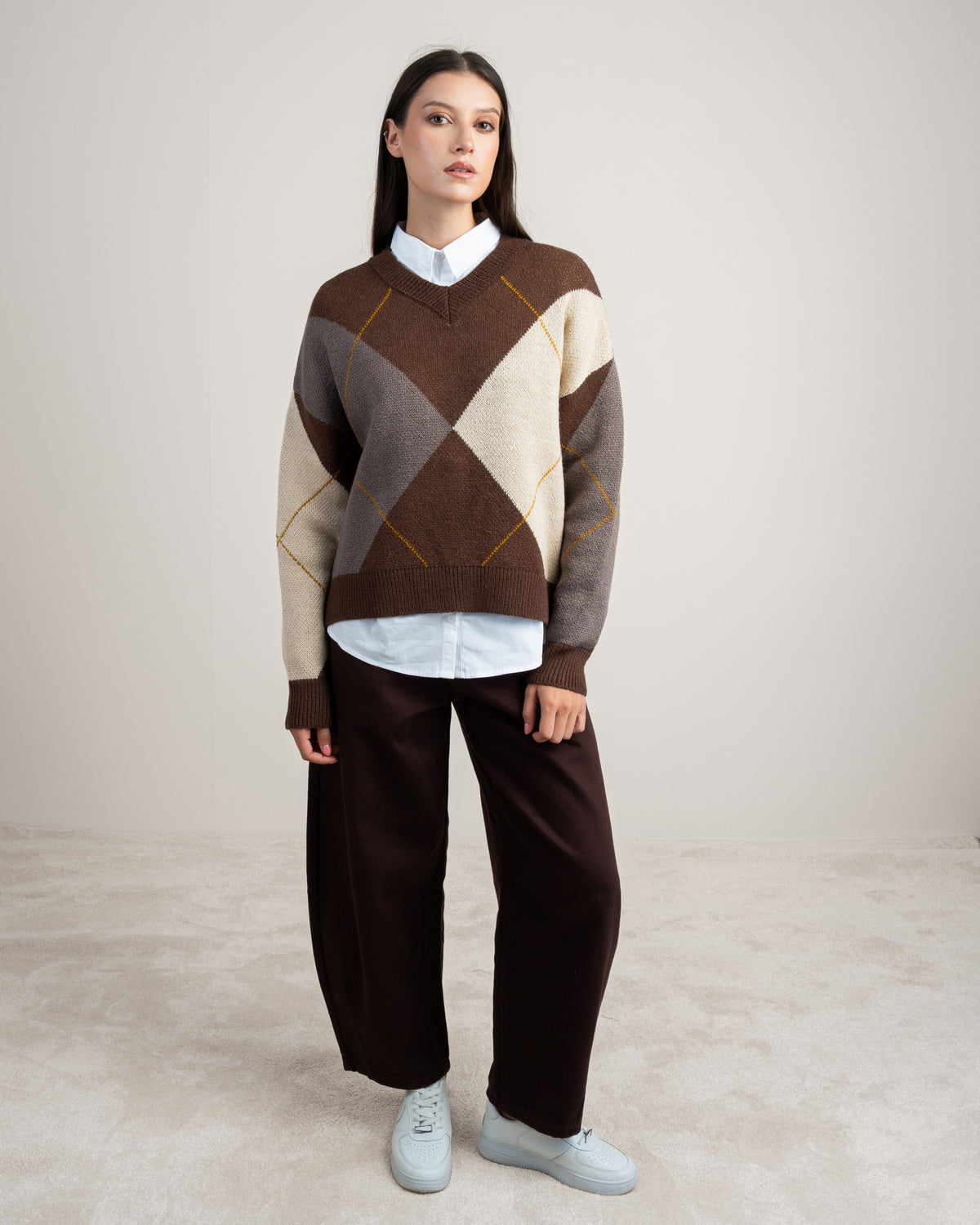 Geometric Pattern - Knitwear Pullover