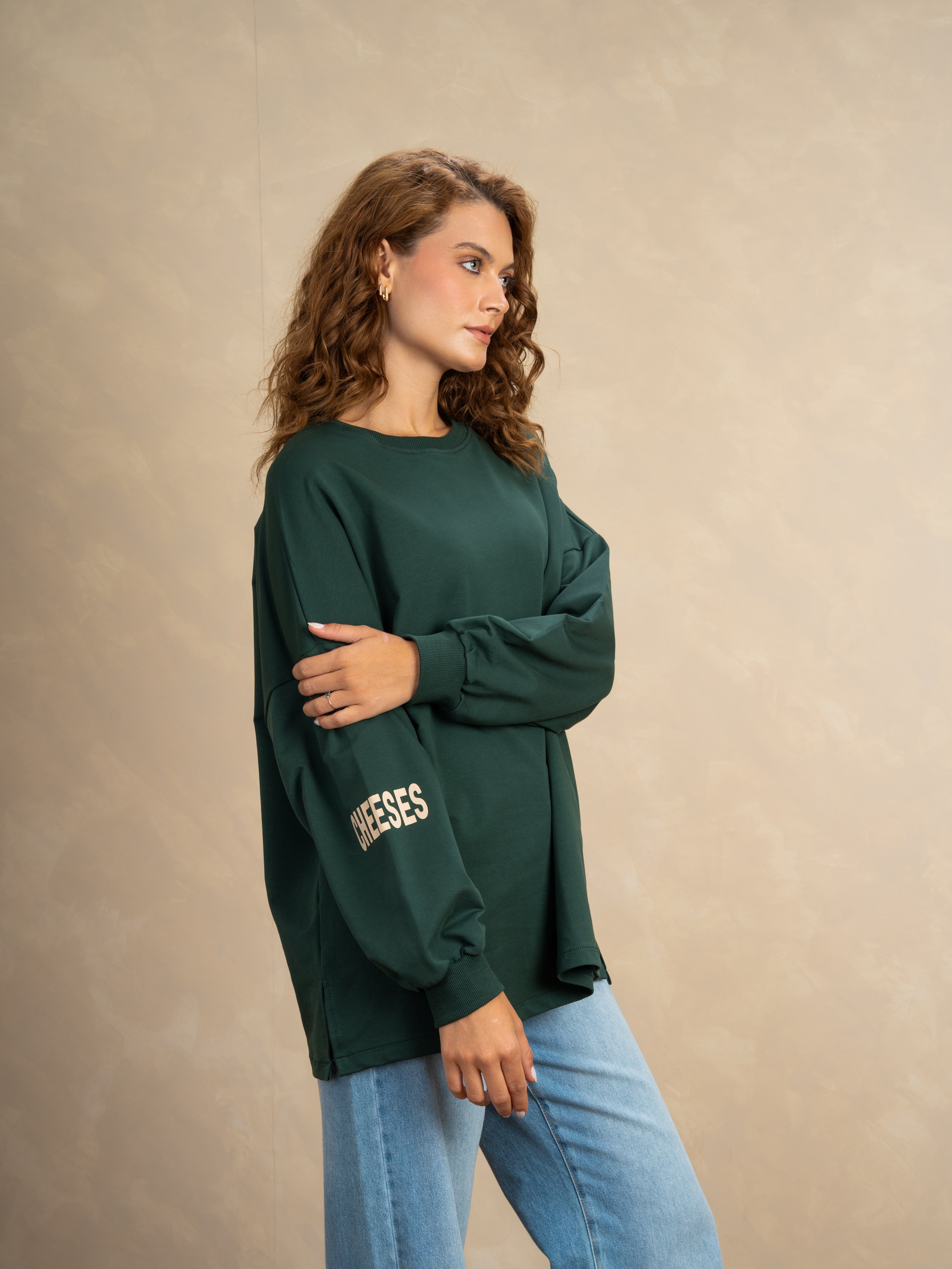Sweatshirt with print on the back