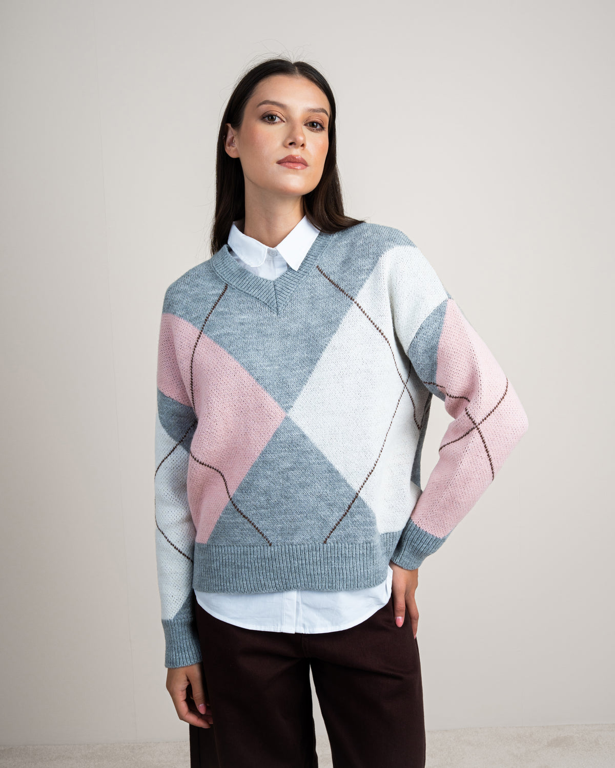Geometric Pattern - Knitwear Pullover