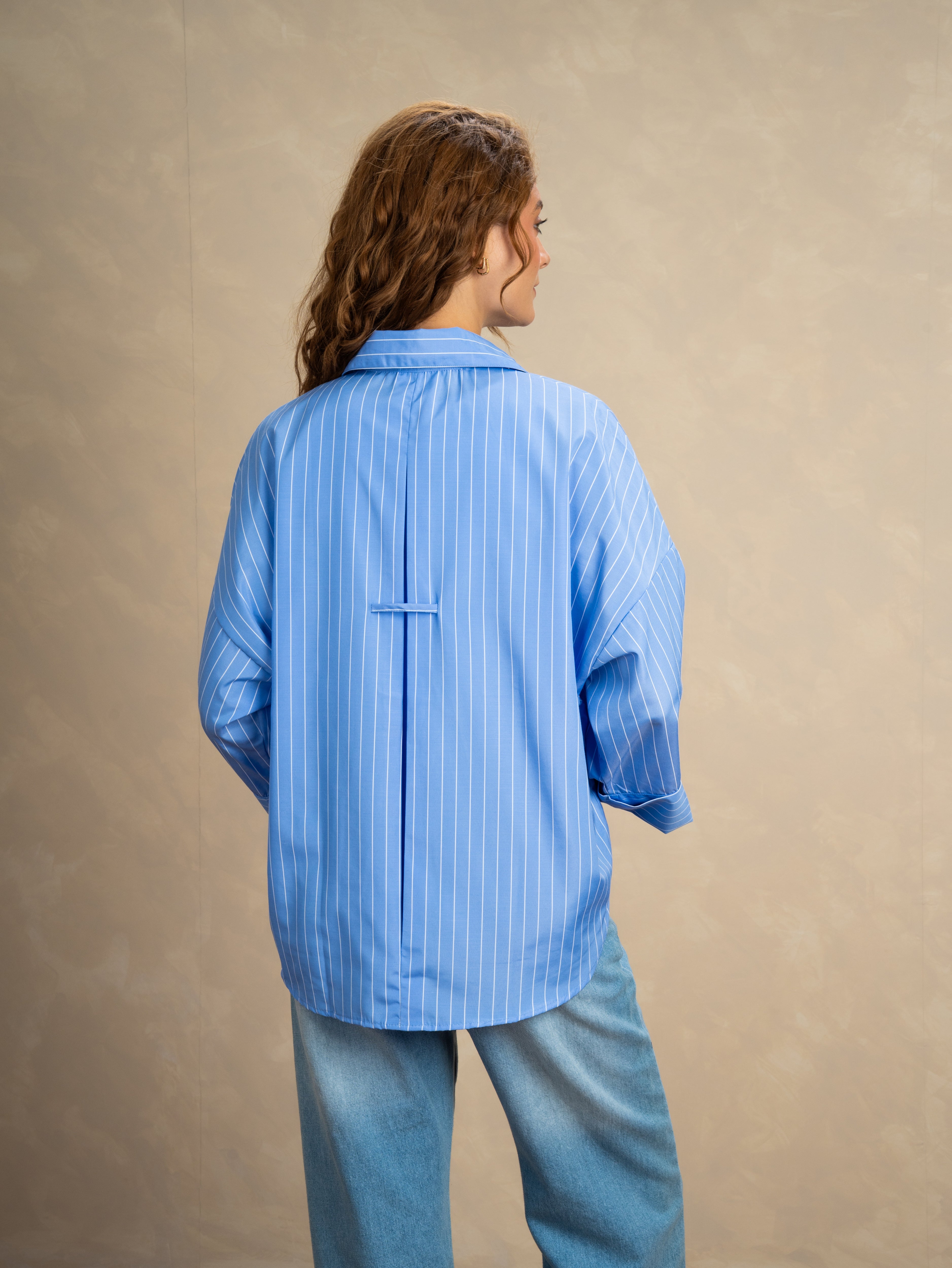 Oversized Shirt With Rolled Sleeves