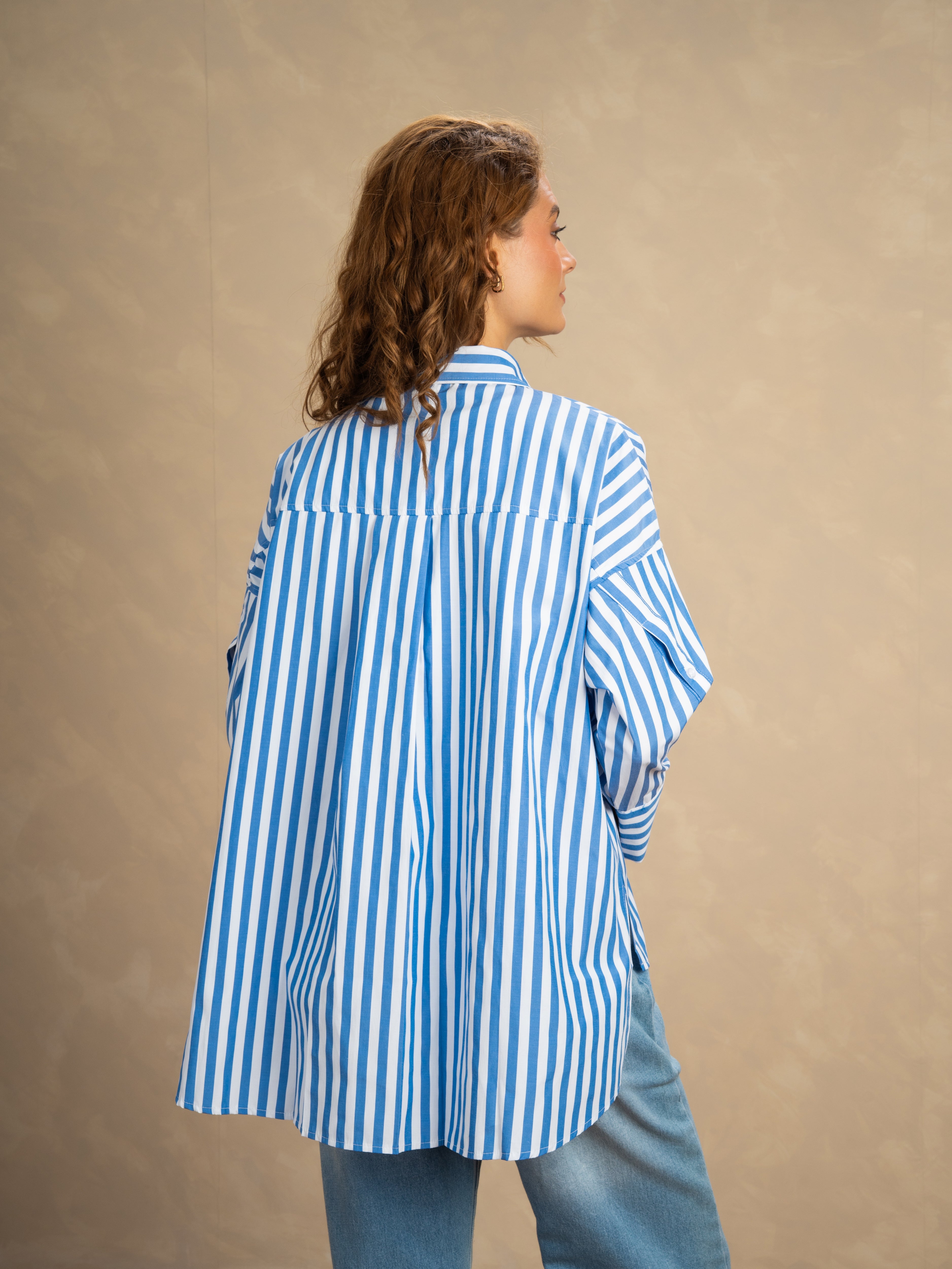 Striped Shirt With Oversized Pocket