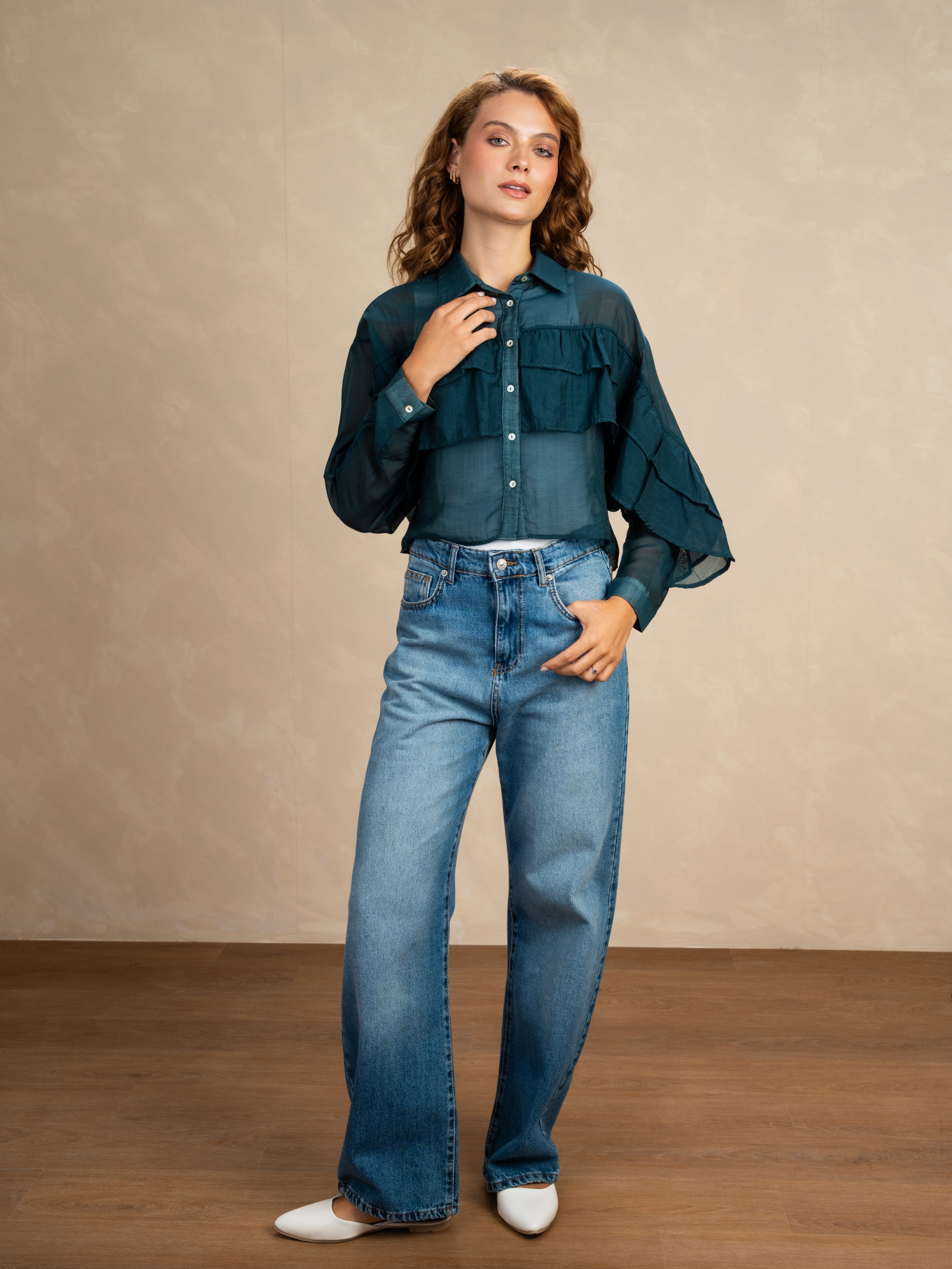 Multi-Tier Ruffle Blouse