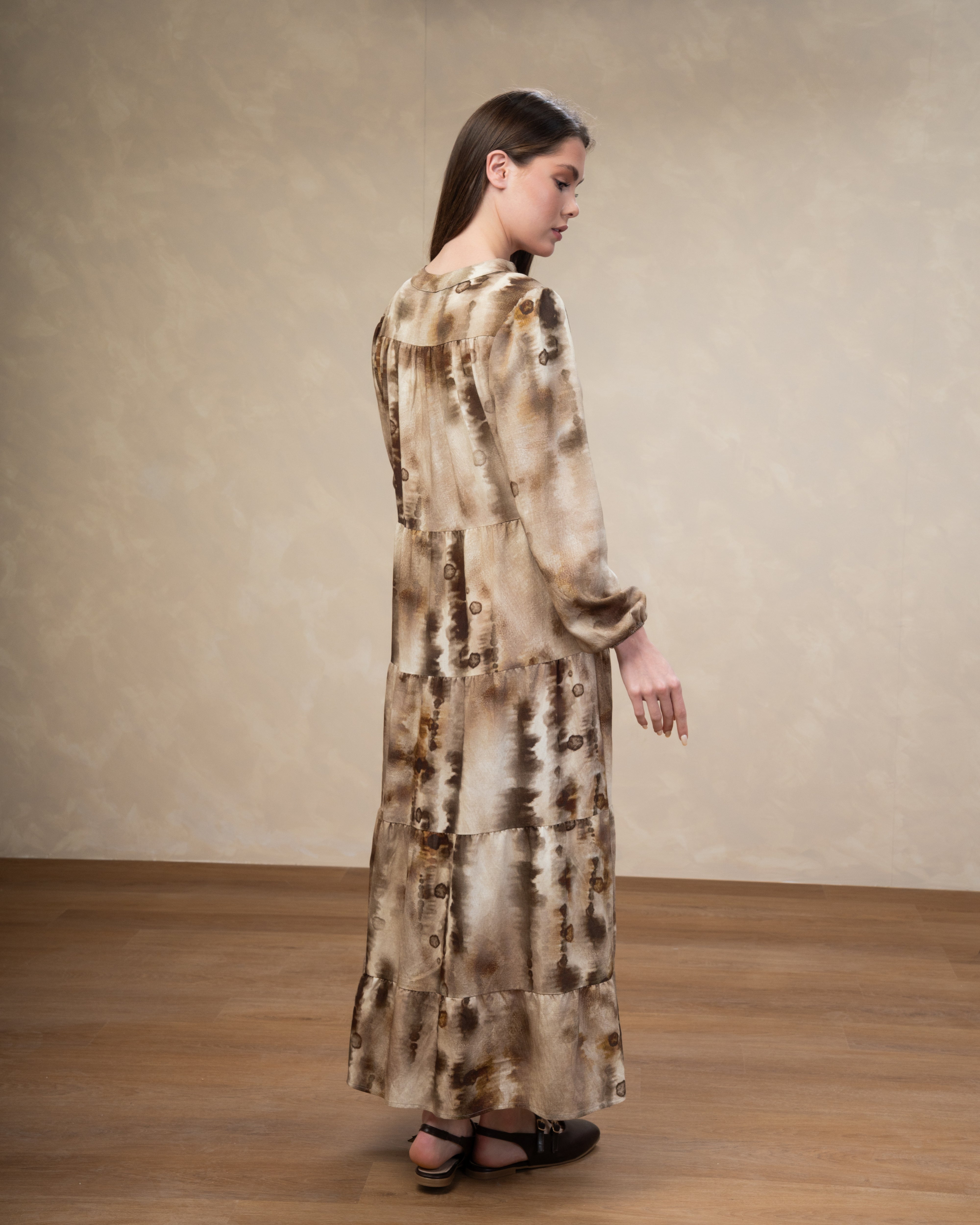 Wide Neck Dress - With Front Buttons
