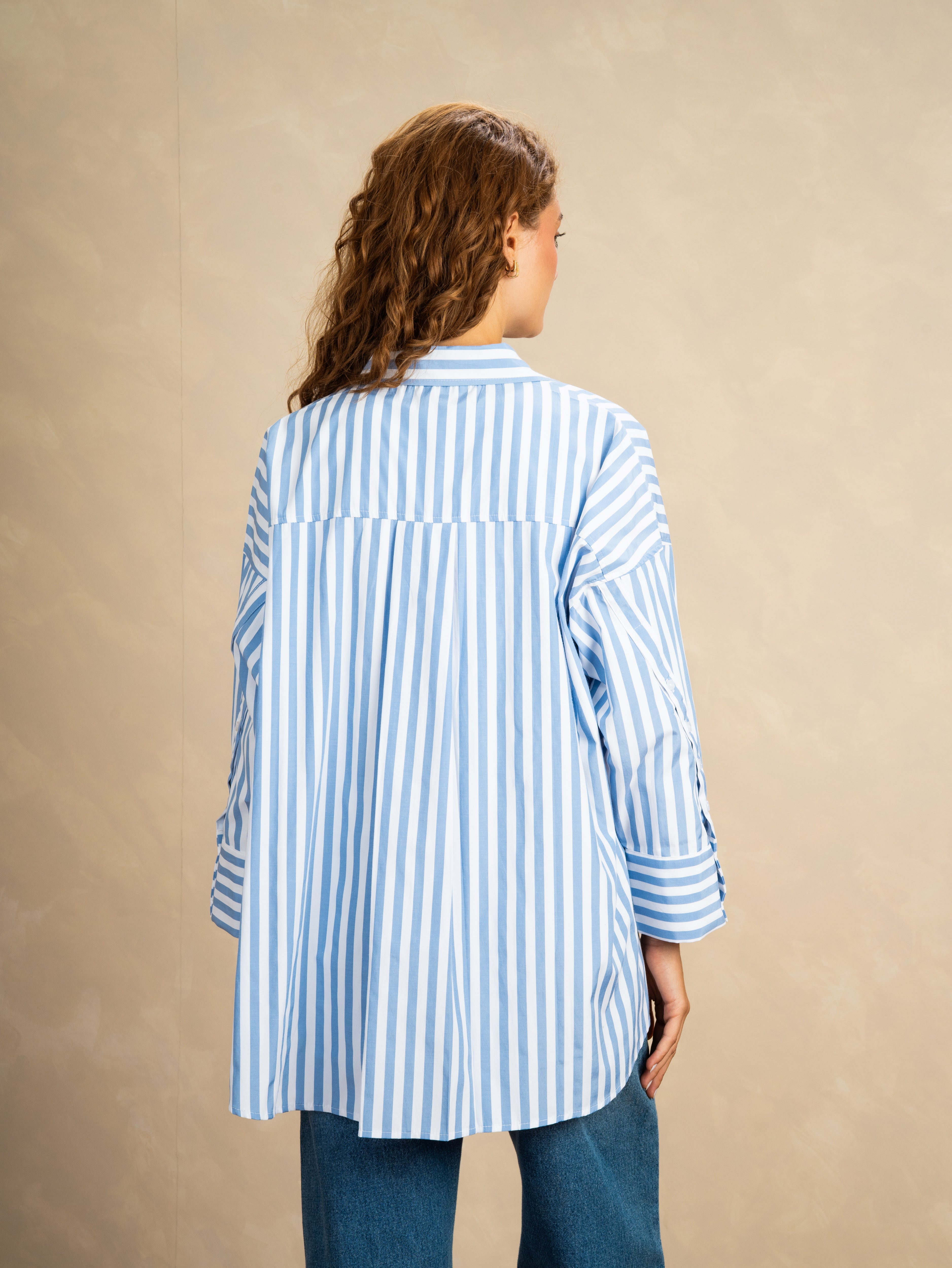 Striped Shirt With Oversized Pocket
