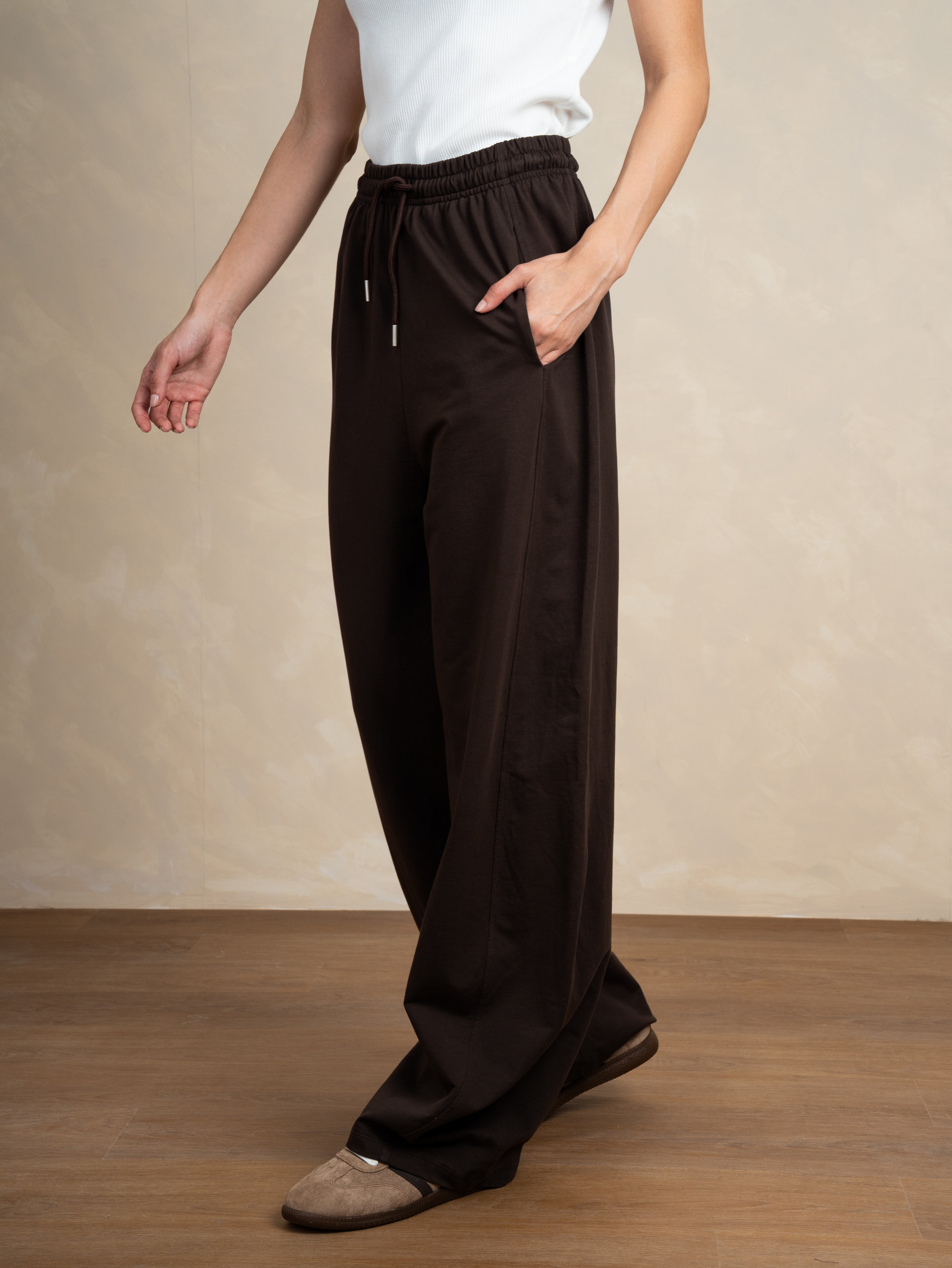 Colored Melton Trouser With Drawstring