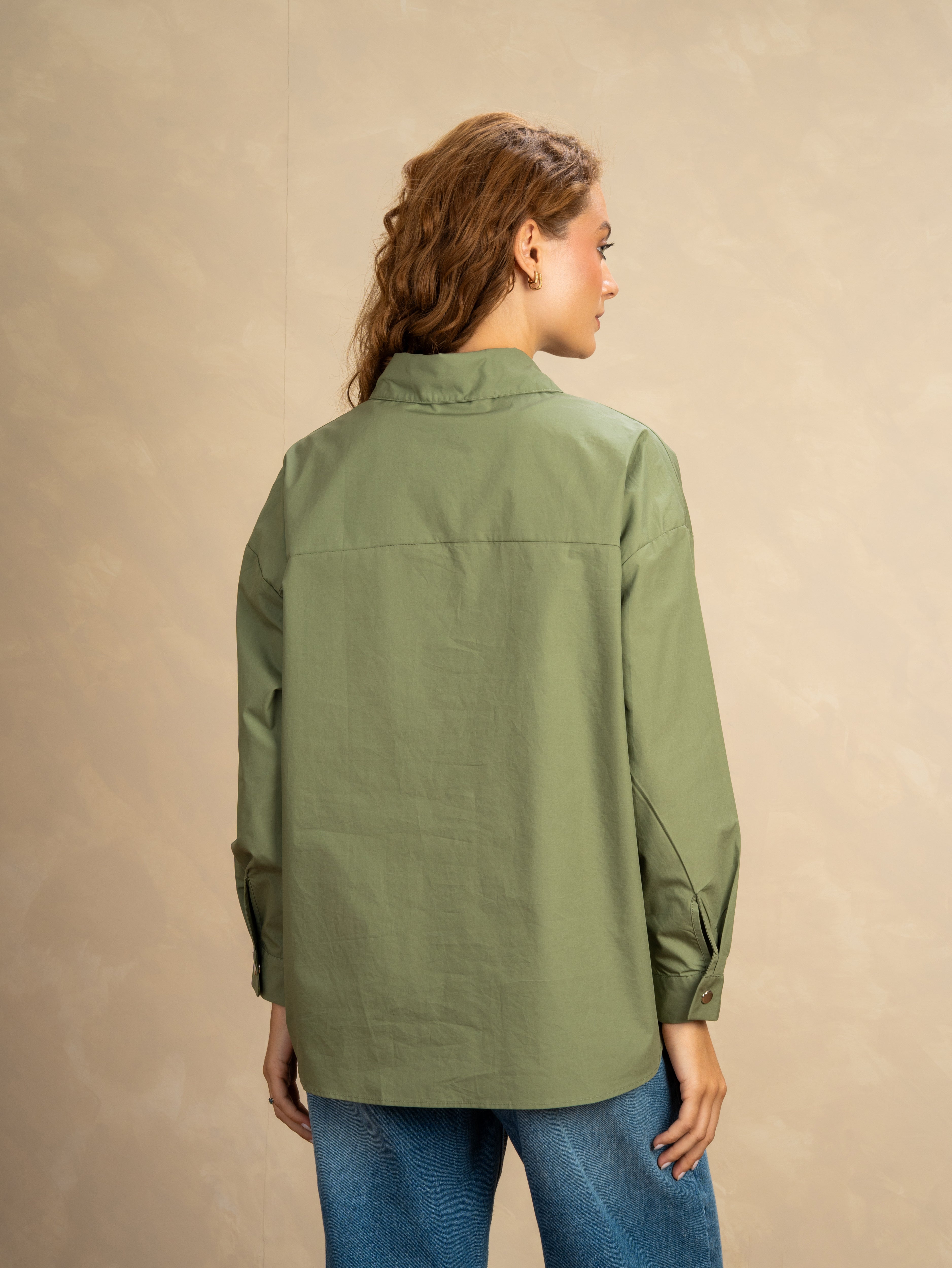 Plain Shirt With Side Snaps