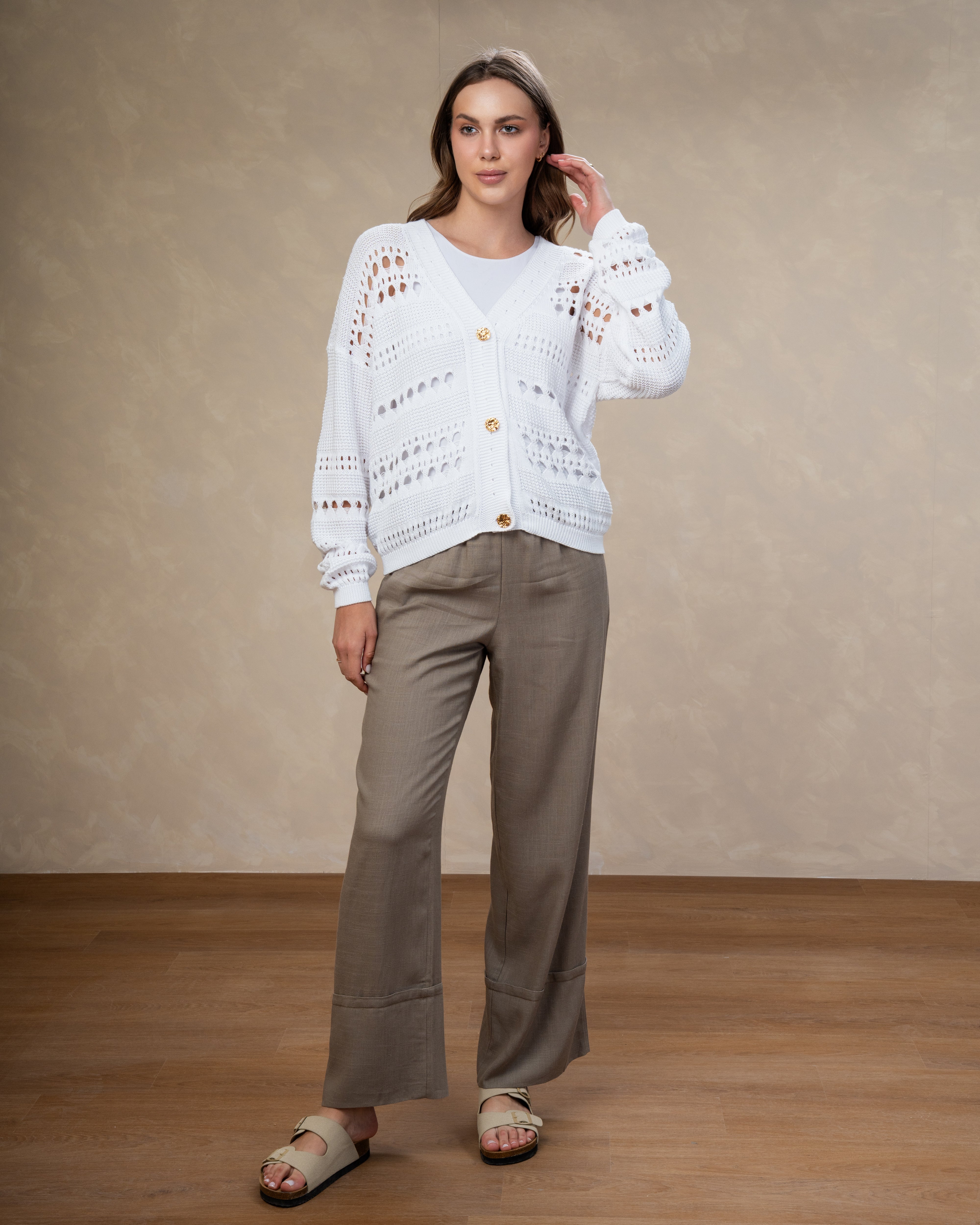 Knitwear Cardigan - With Gold Buttons
