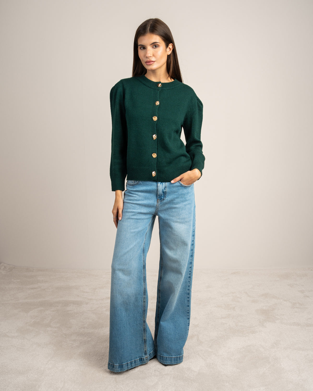 Knitwear Pullover - With Gold Buttons