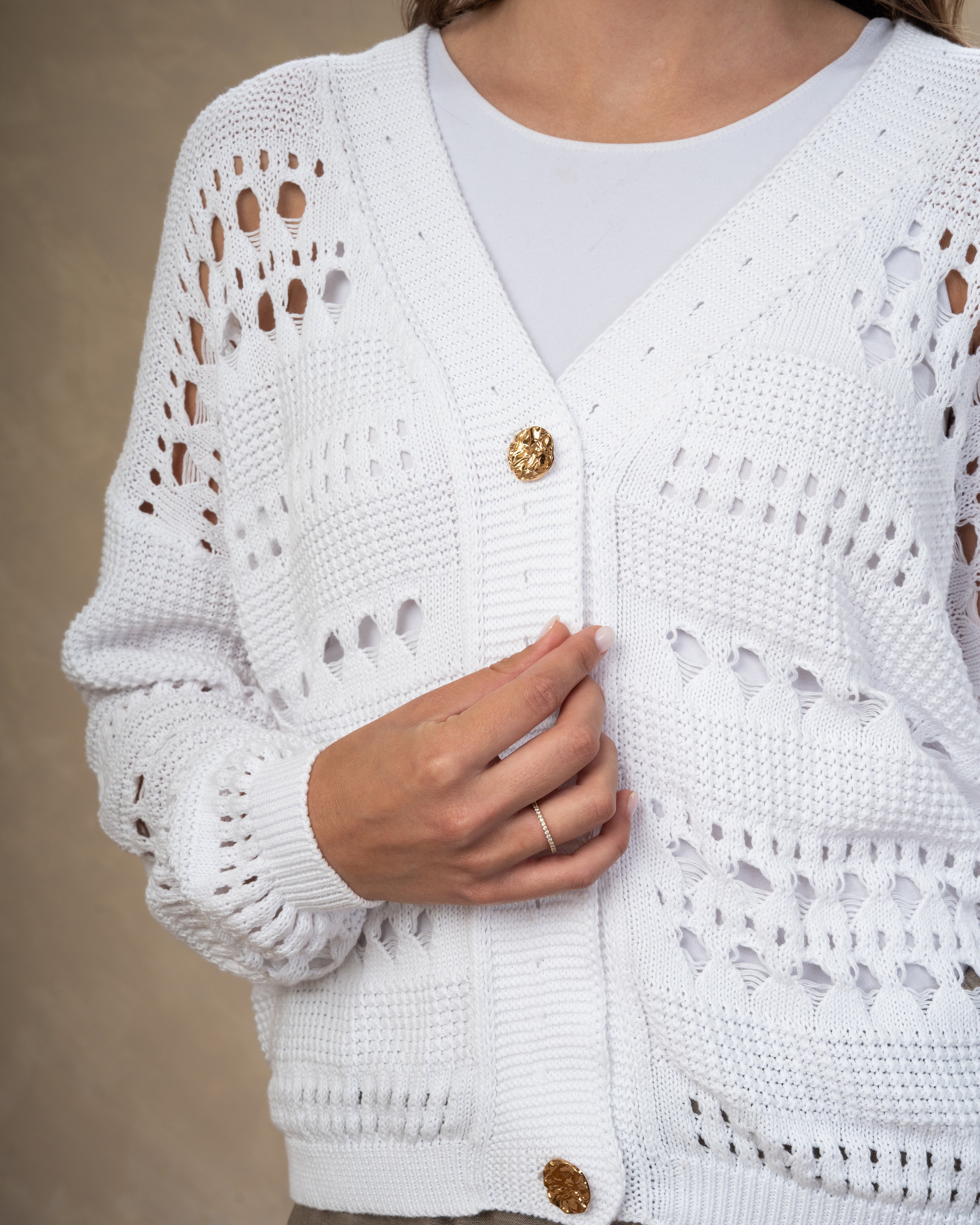 Knitwear Cardigan - With Gold Buttons