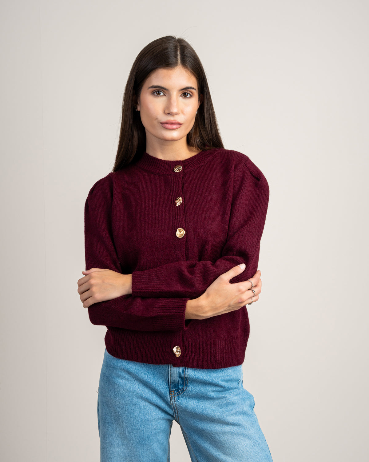 Knitwear Pullover - With Gold Buttons