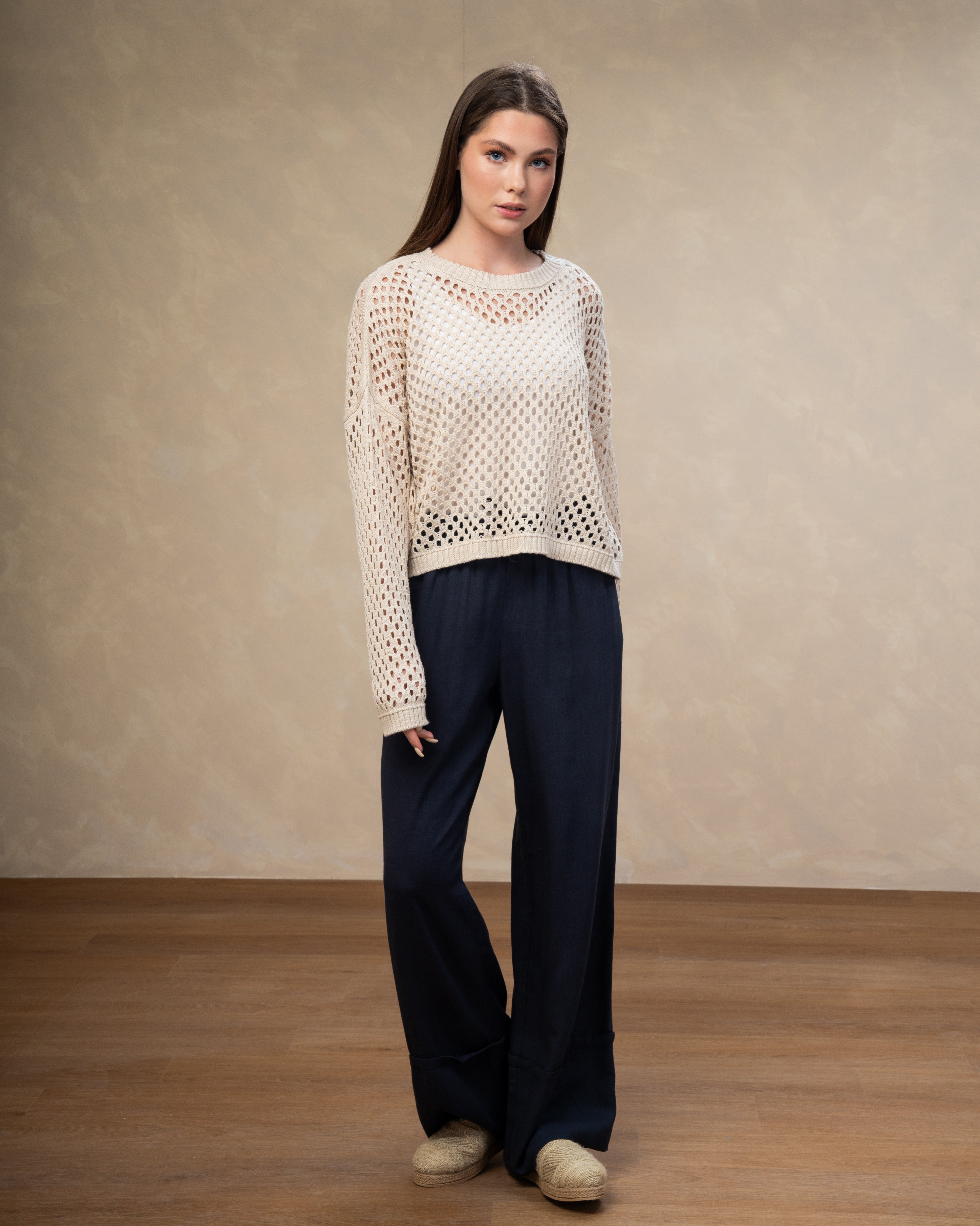 Knitwear Body With Small Cutout Squares