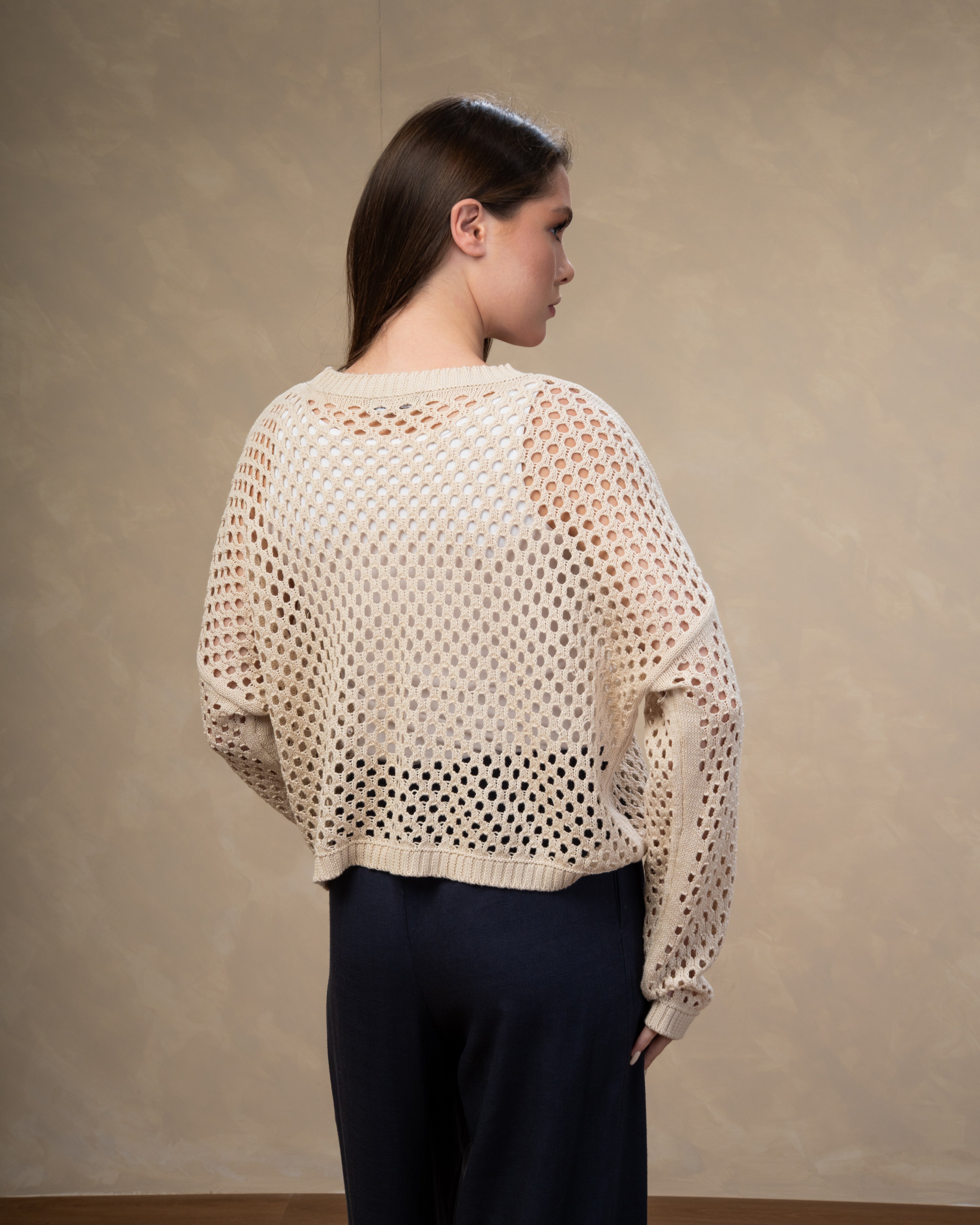 Knitwear Body With Small Cutout Squares