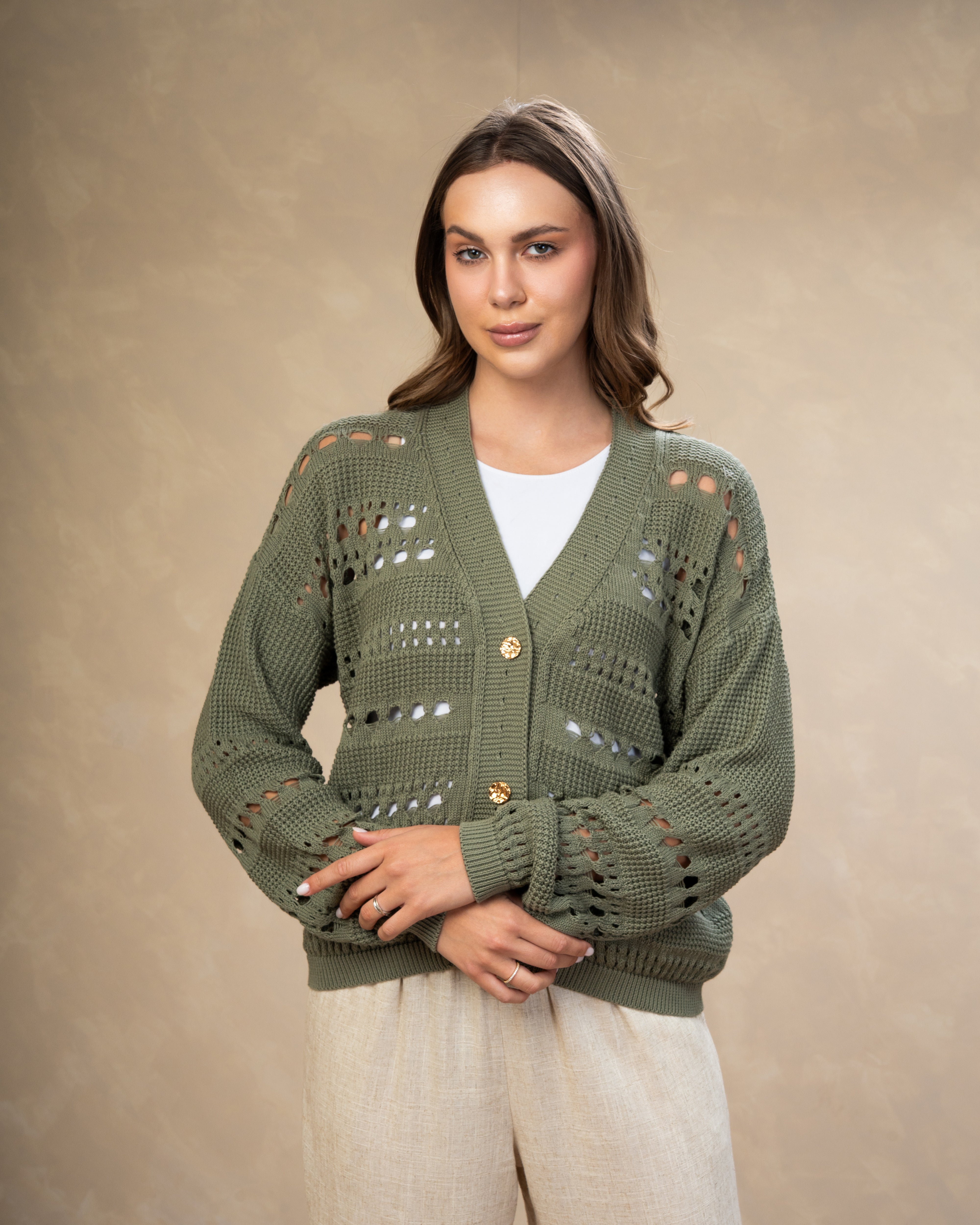 Knitwear Cardigan - With Gold Buttons