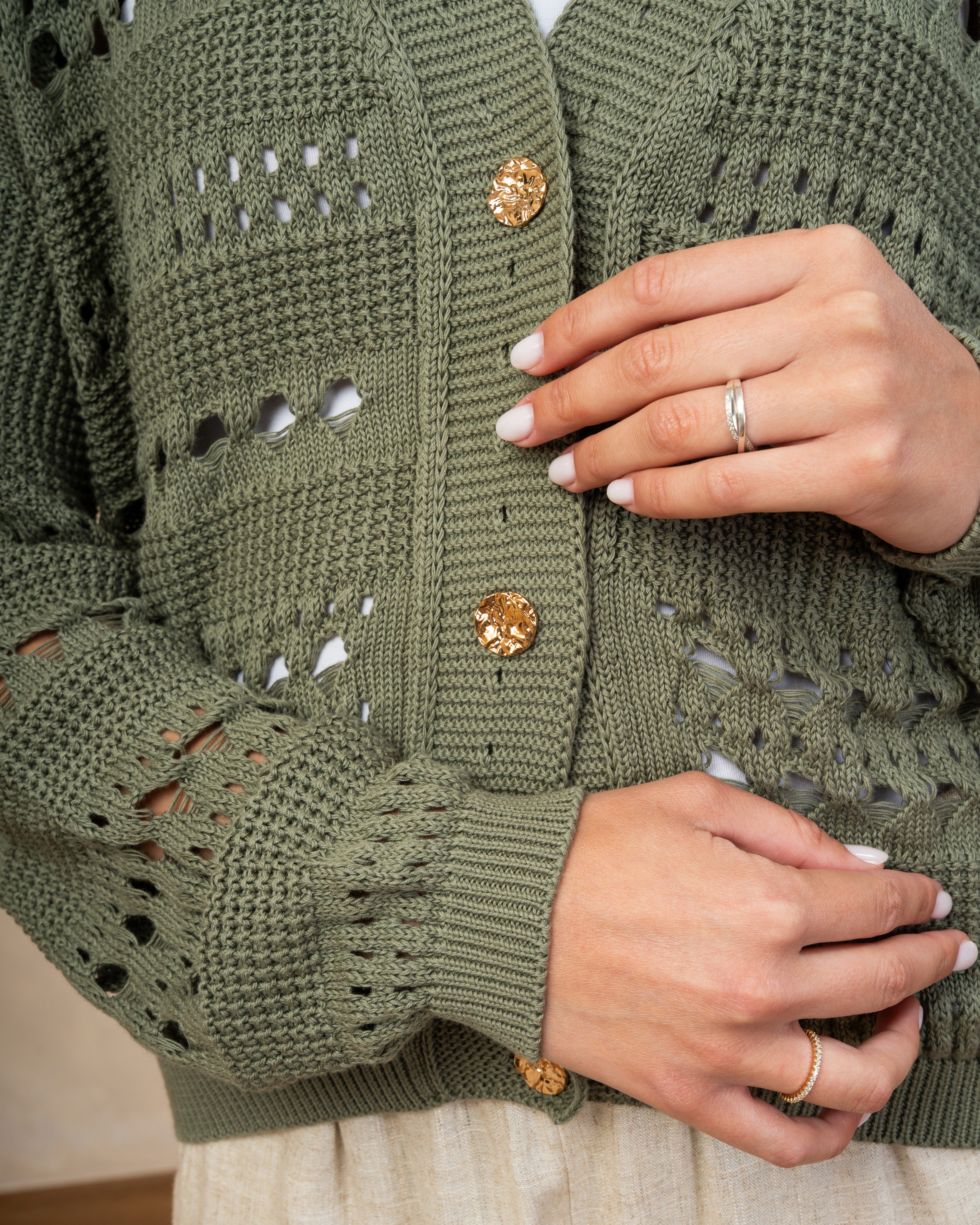 Knitwear Cardigan - With Gold Buttons