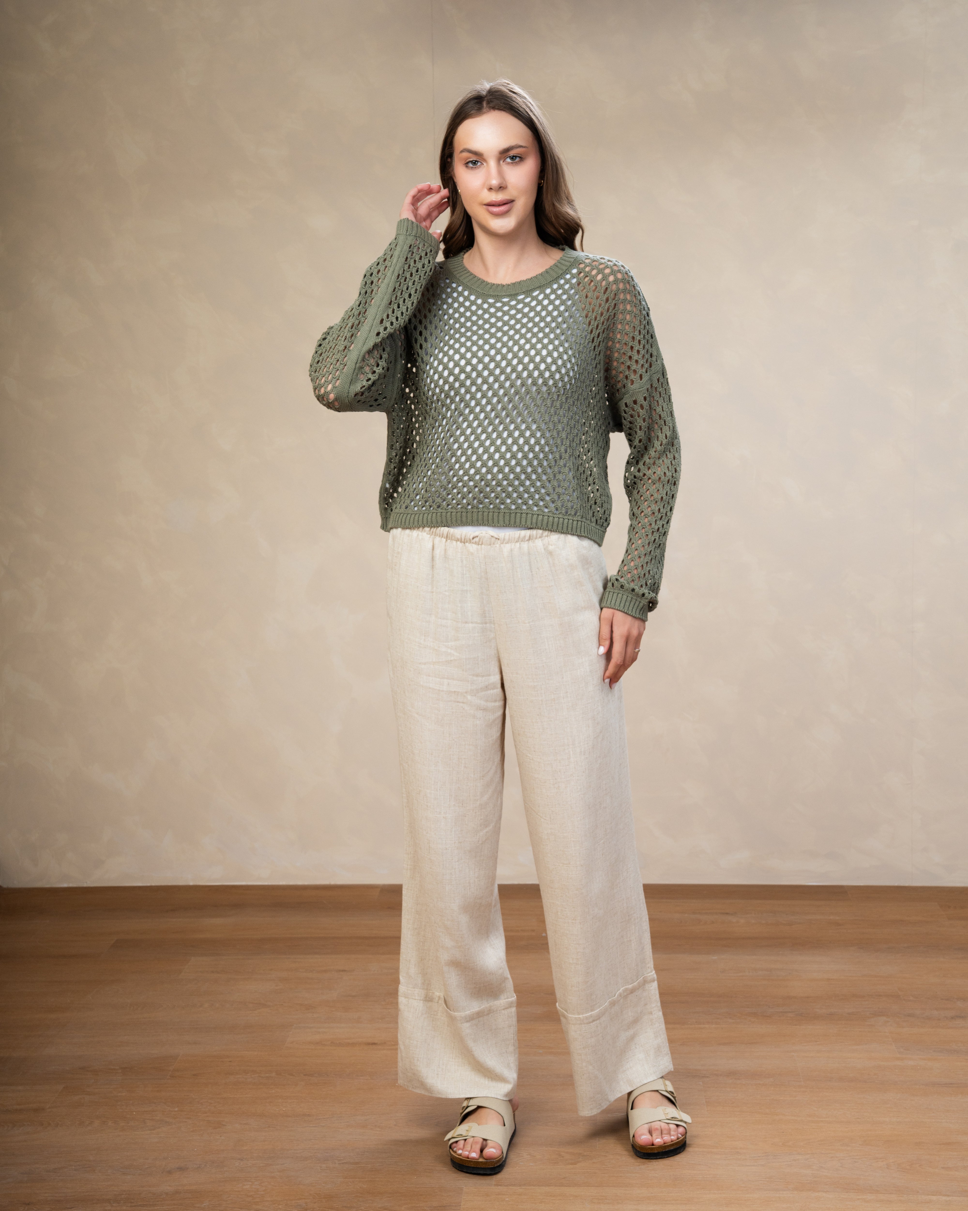 Knitwear Body With Small Cutout Squares