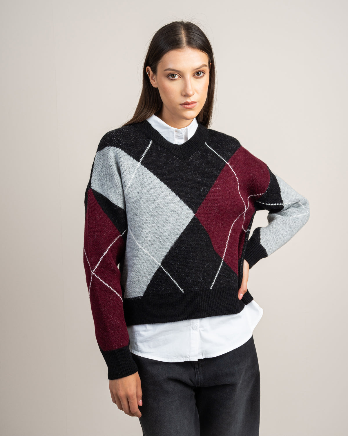 Geometric Pattern - Knitwear Pullover