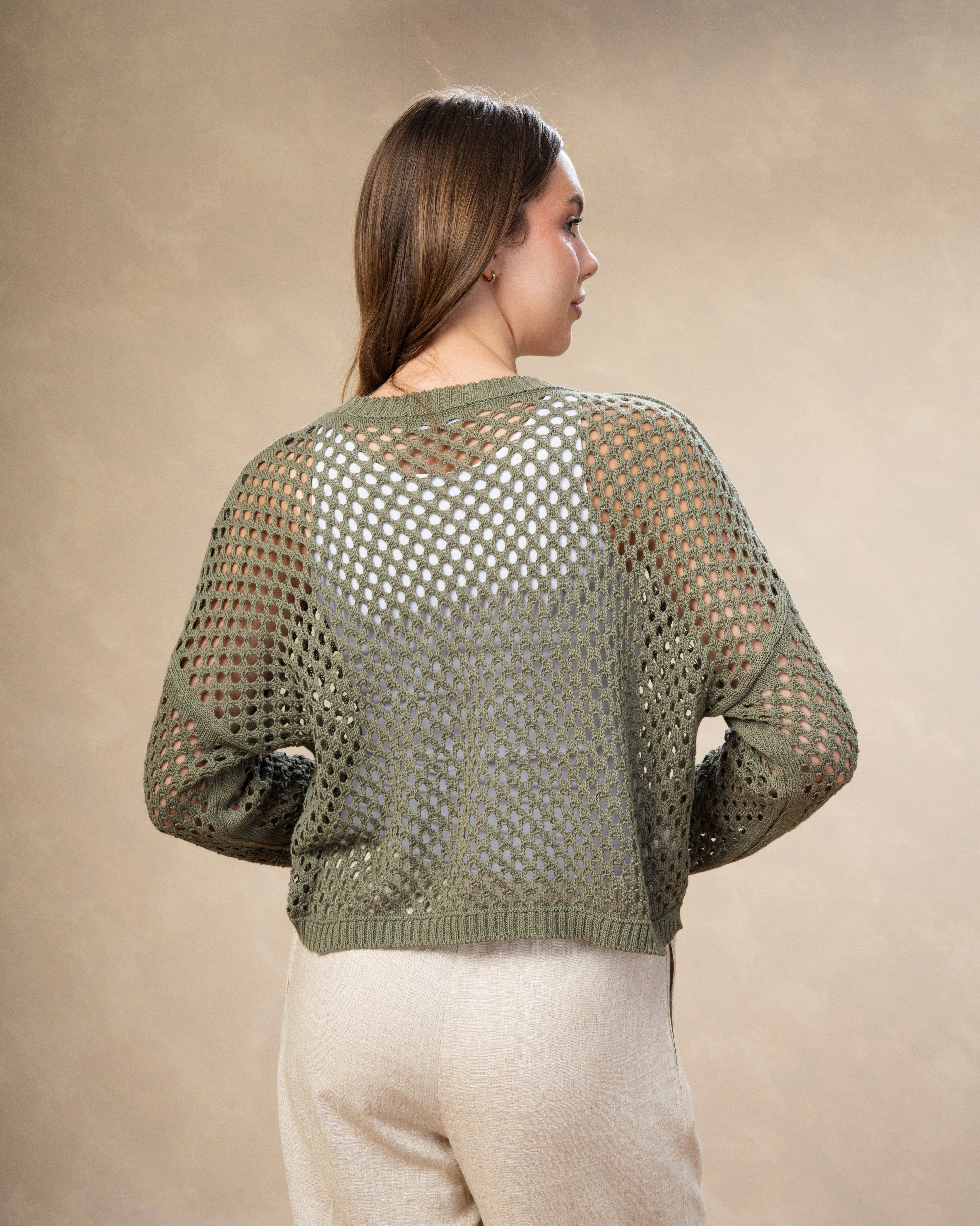 Knitwear Body With Small Cutout Squares