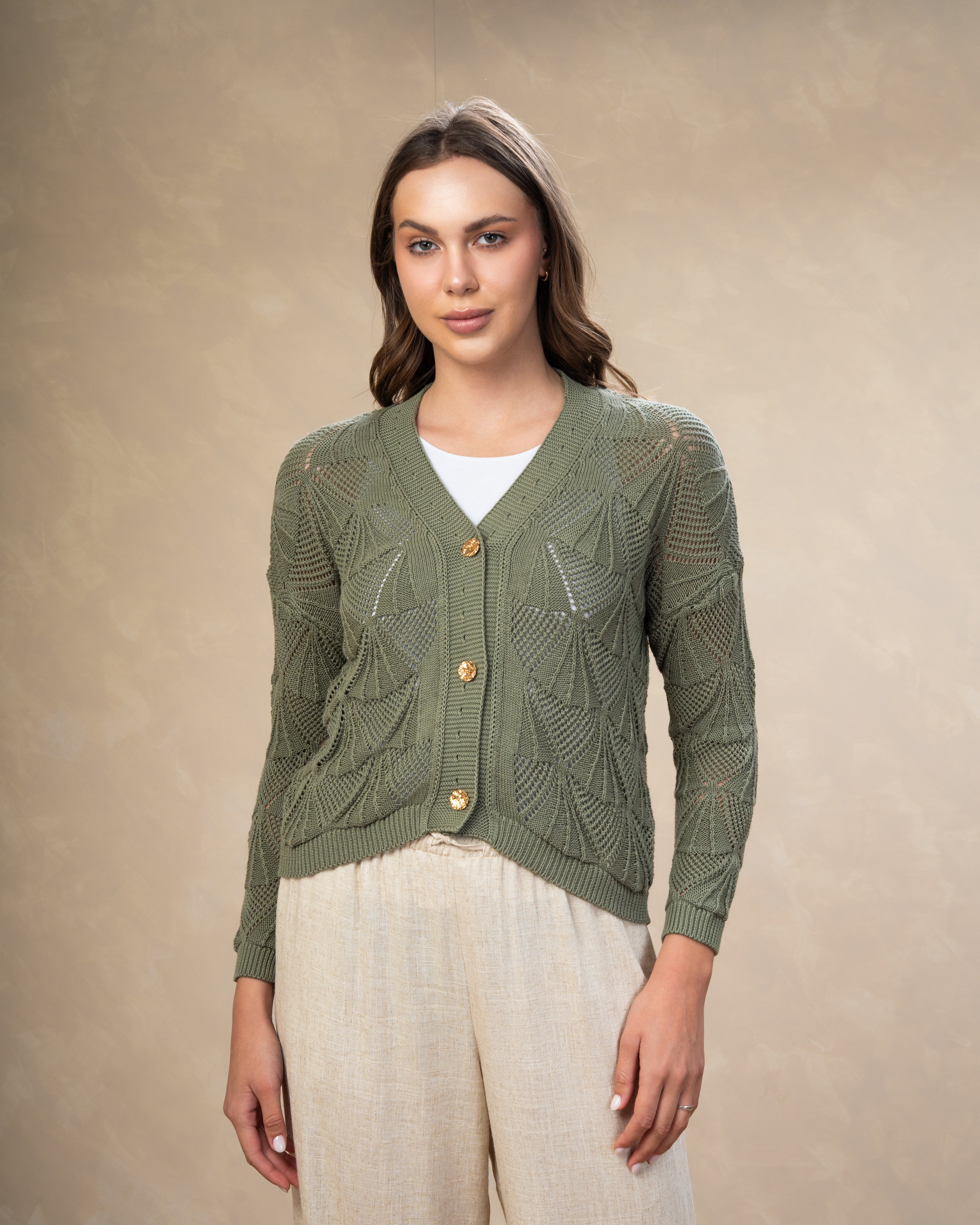 Knitwear Cardigan - With Gold Buttons