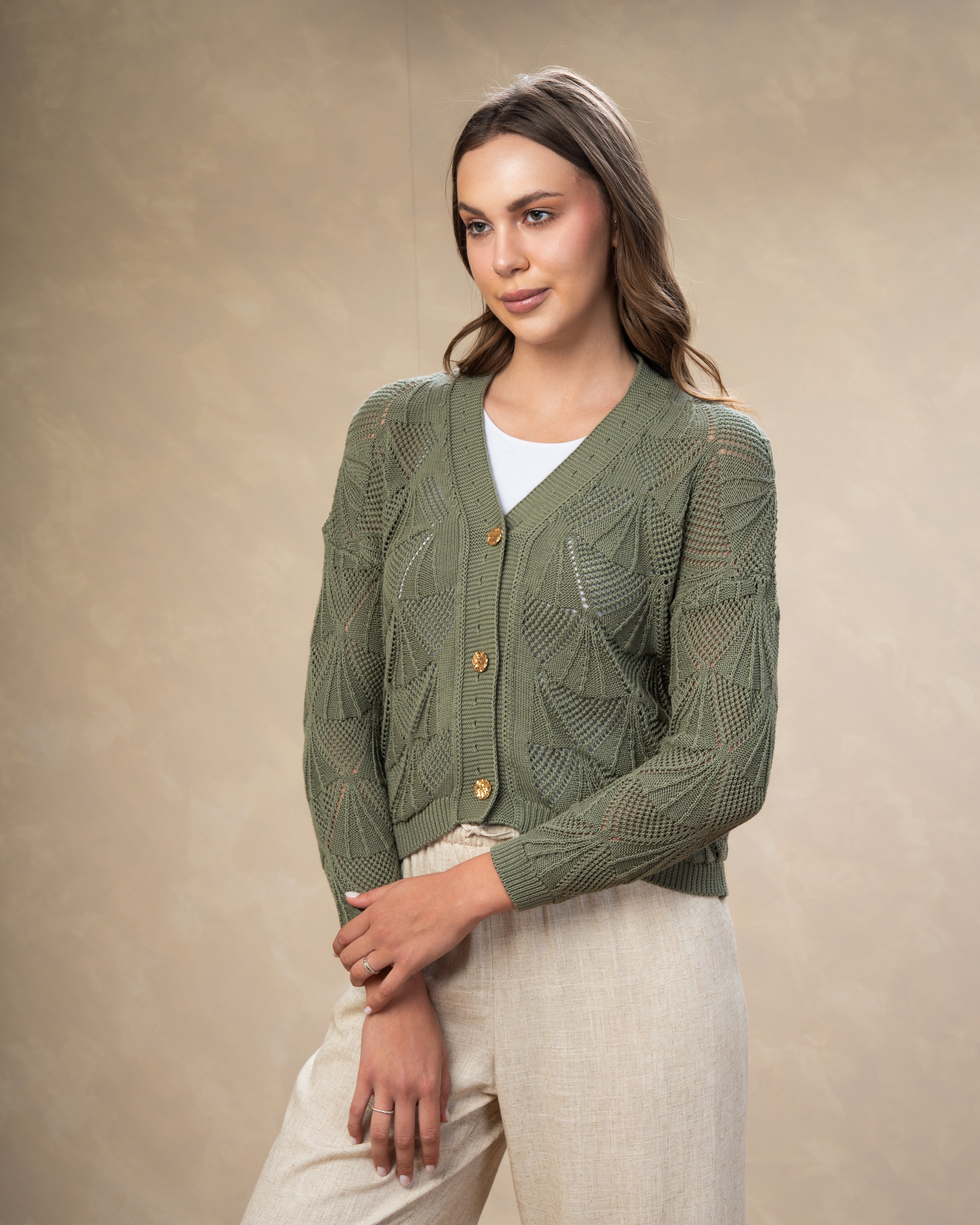 Knitwear Cardigan - With Gold Buttons