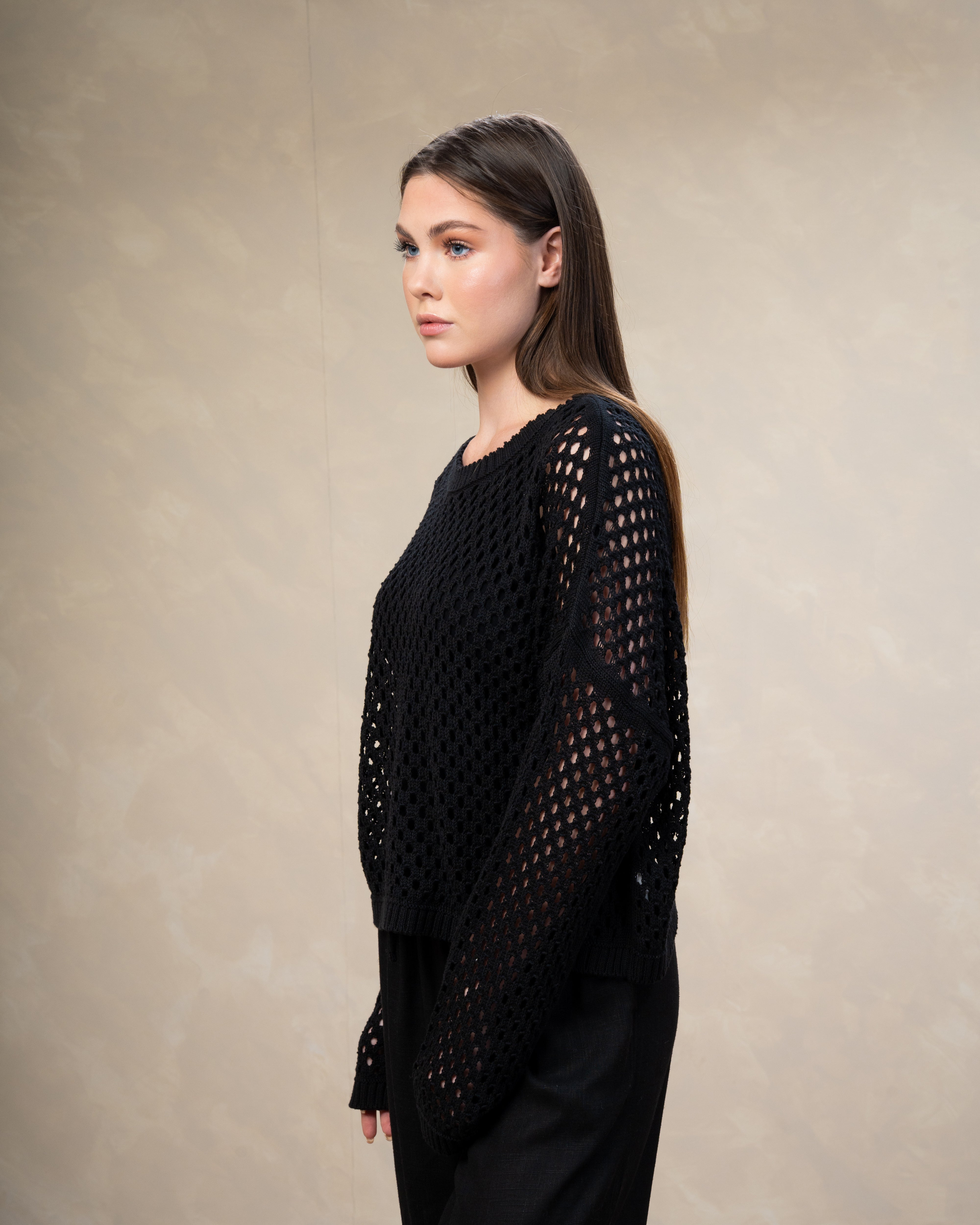 Knitwear Body With Small Cutout Squares