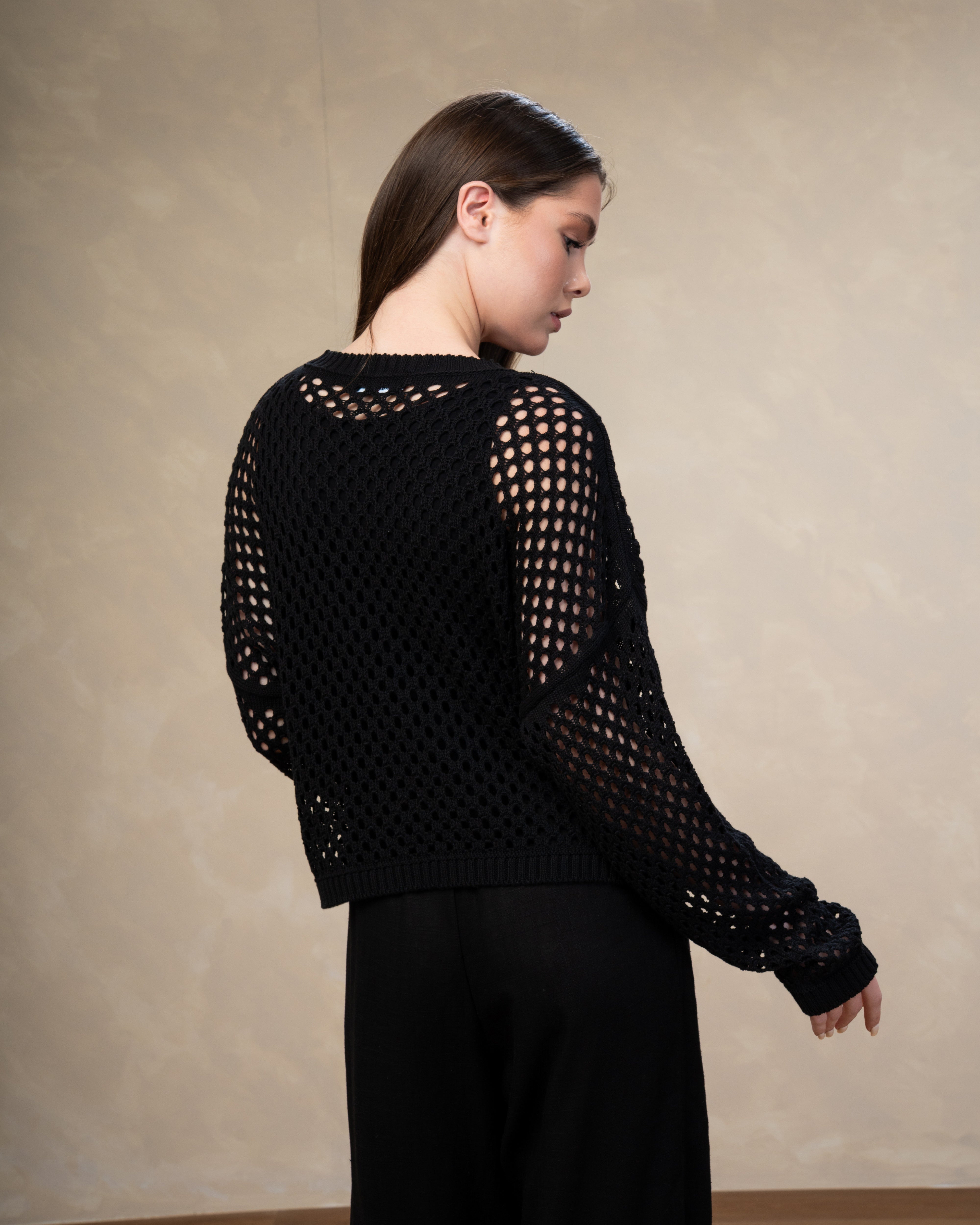 Knitwear Body With Small Cutout Squares