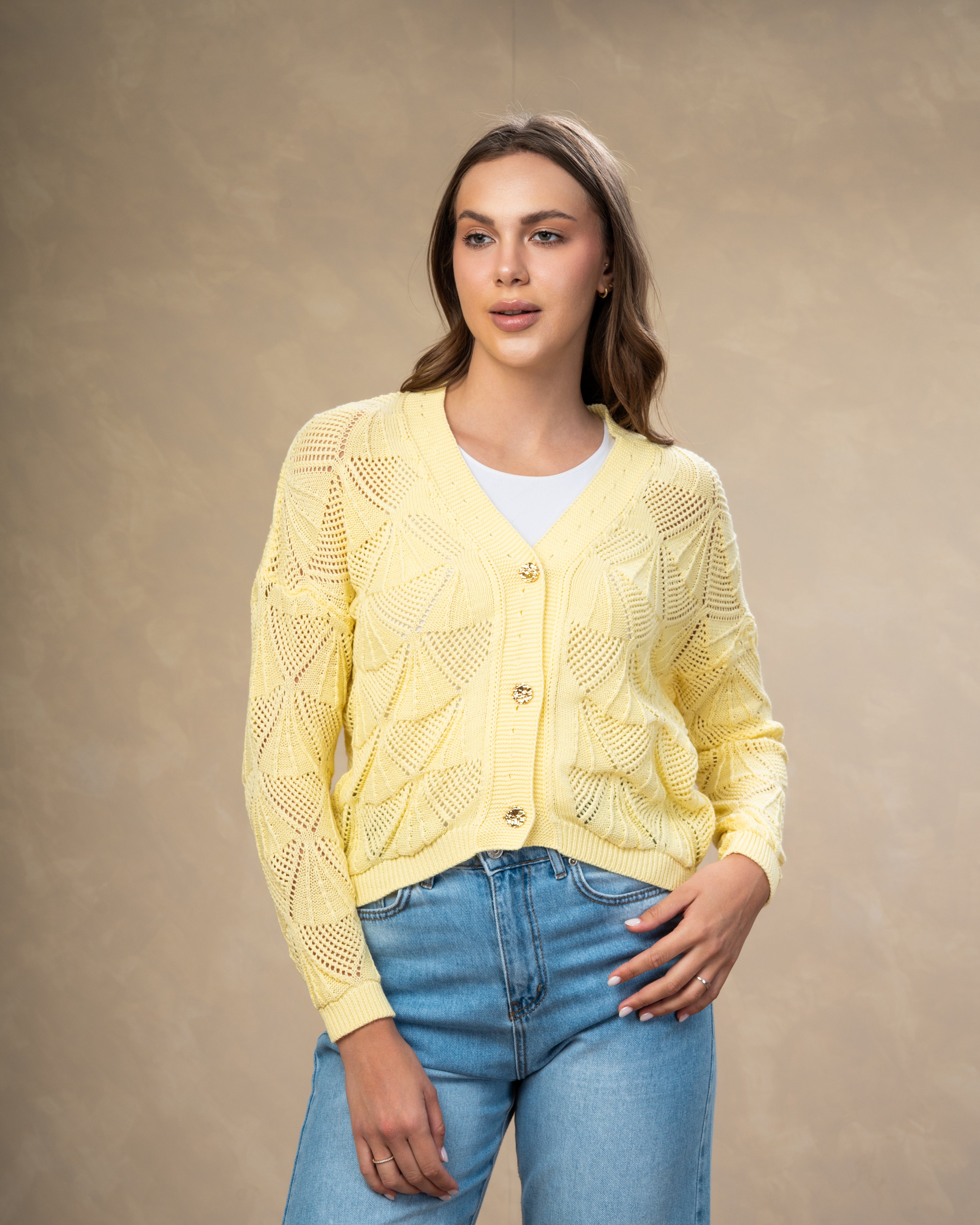Knitwear Cardigan - With Gold Buttons