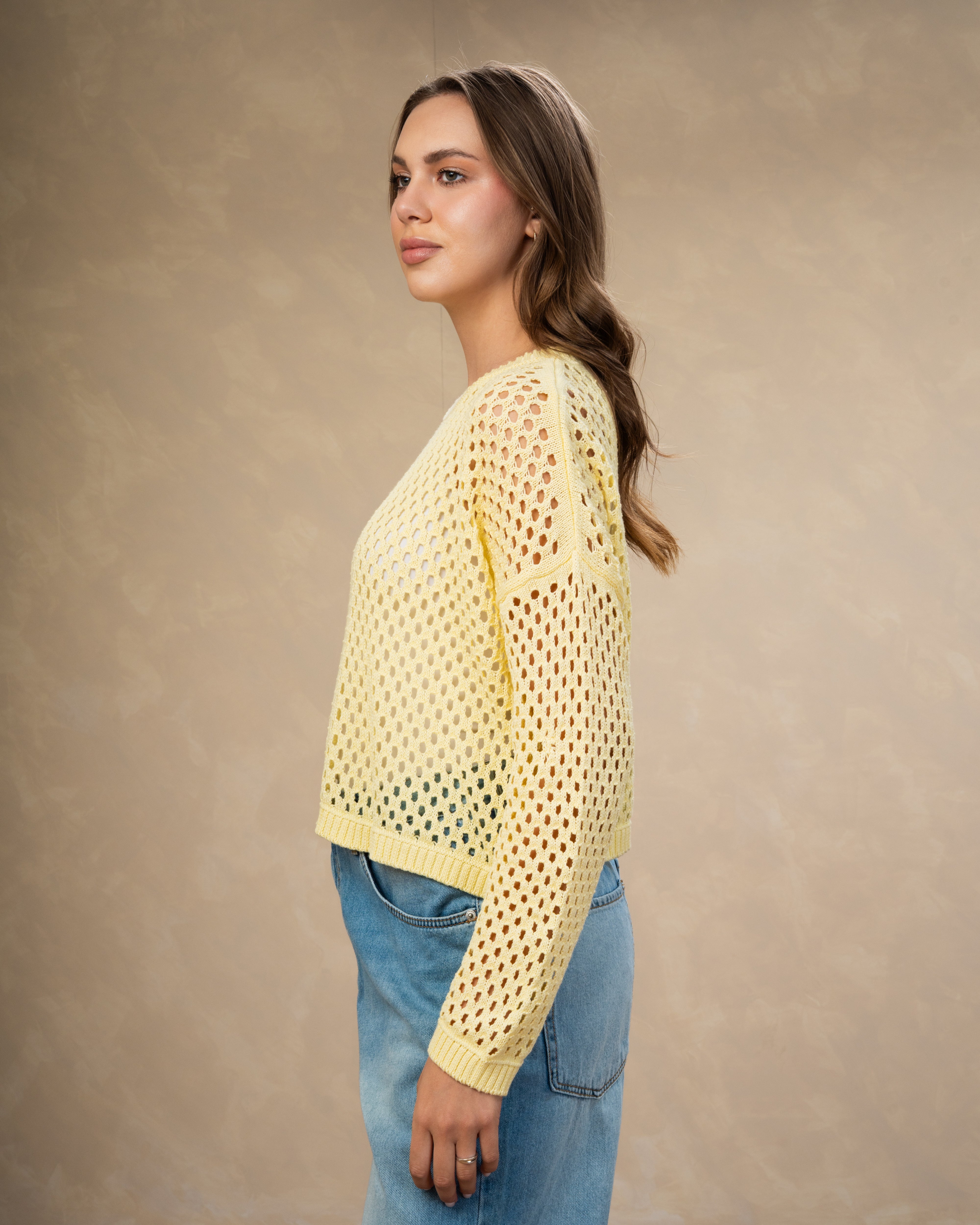 Knitwear Body With Small Cutout Squares