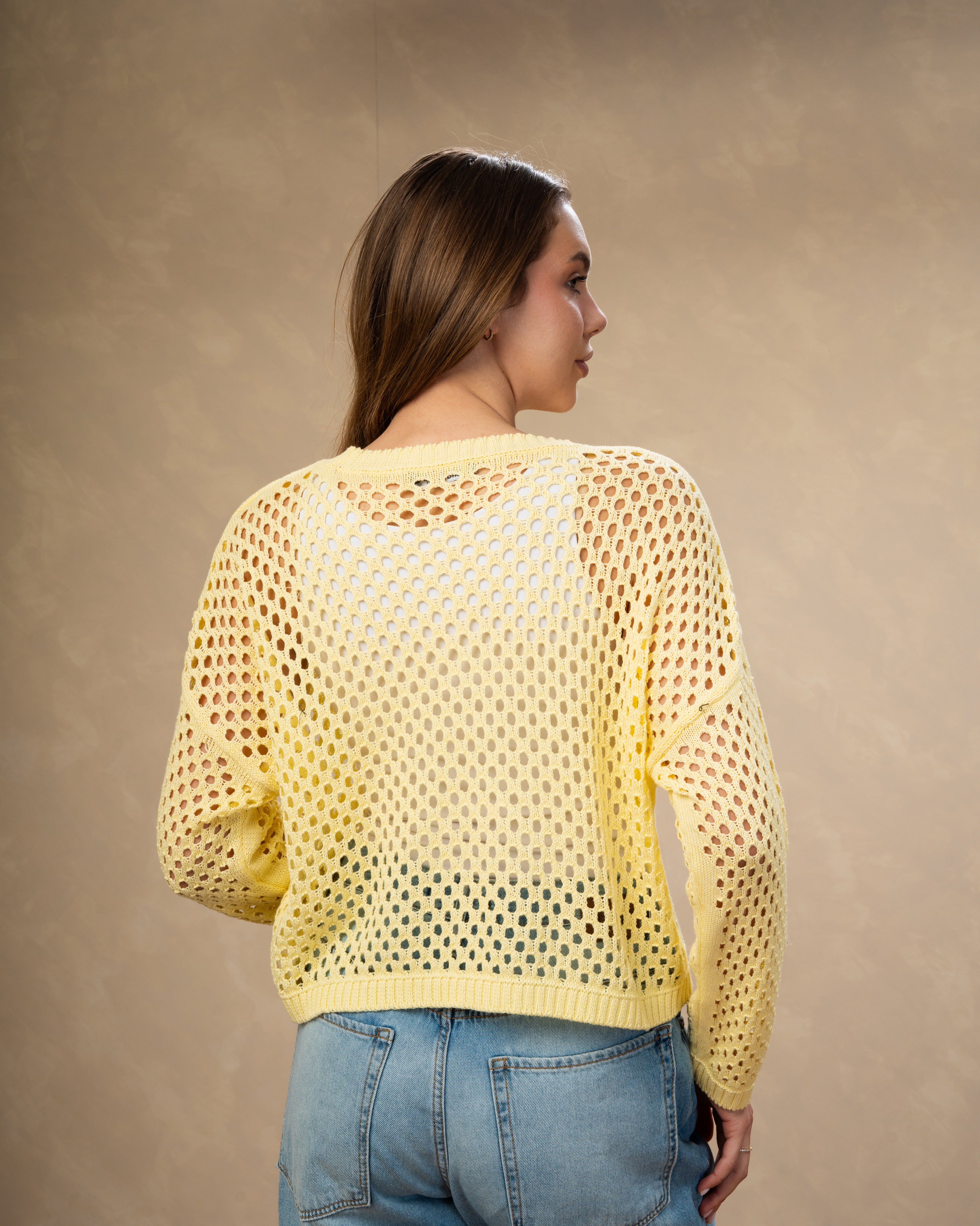 Knitwear Body With Small Cutout Squares