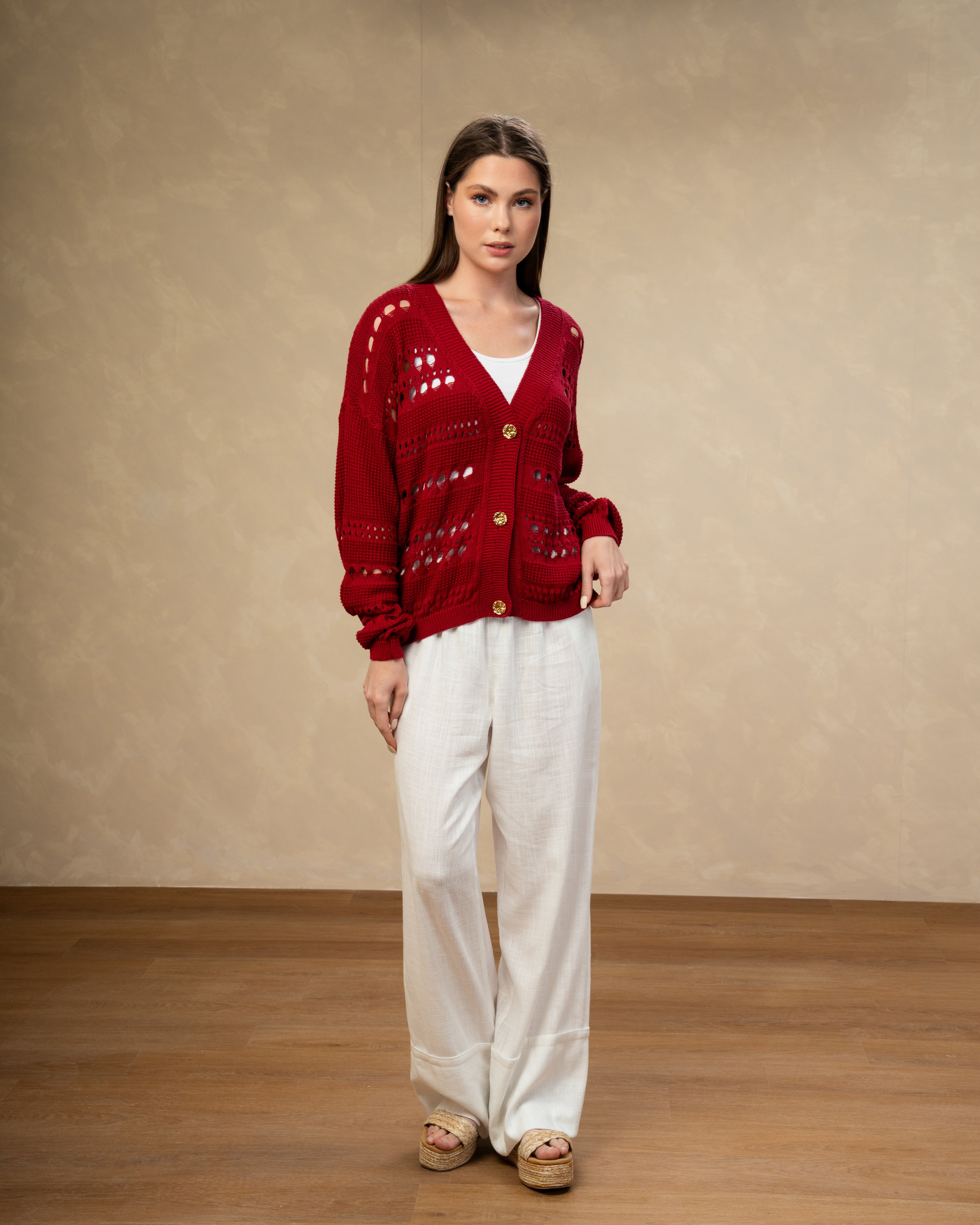 Knitwear Cardigan - With Gold Buttons