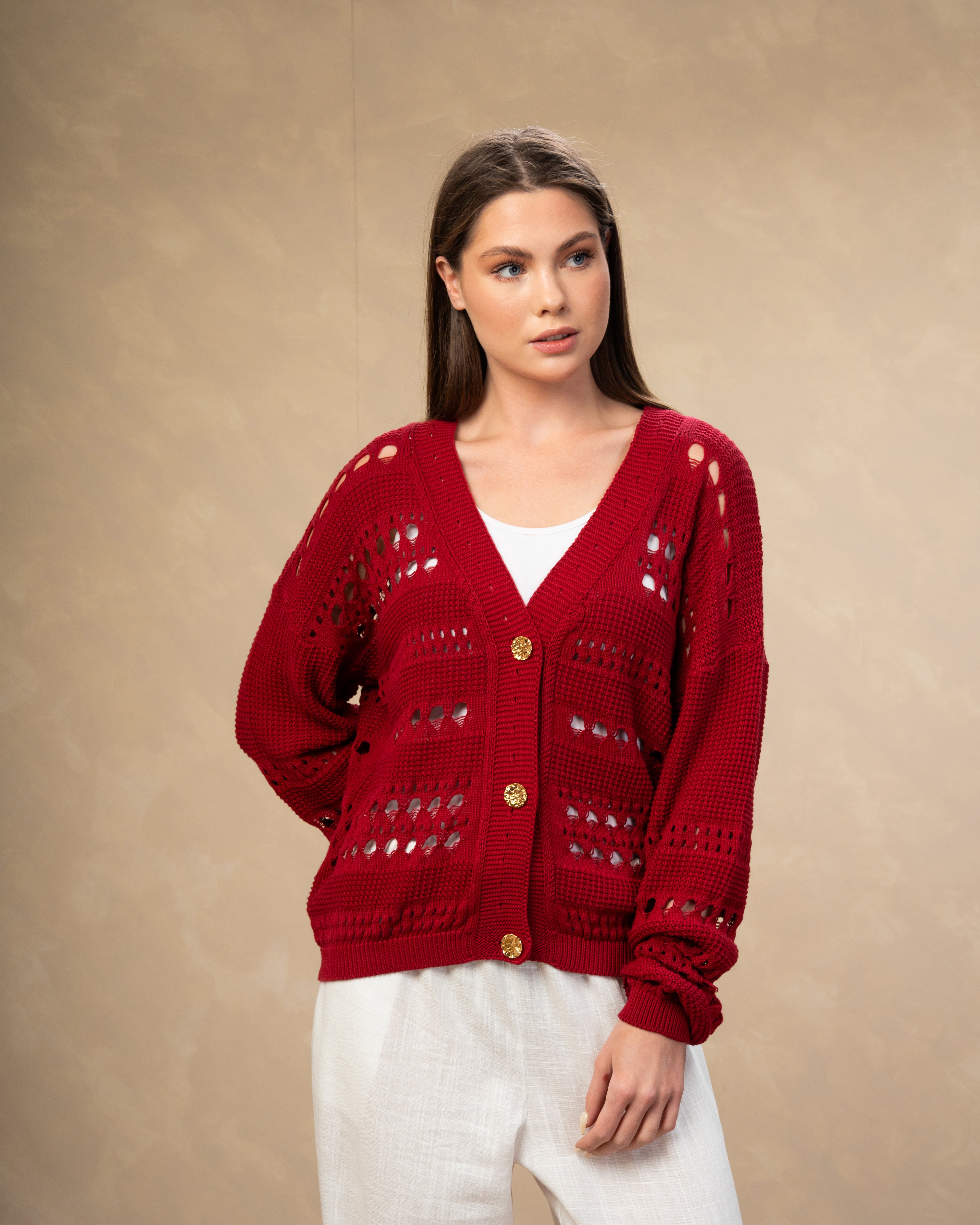 Knitwear Cardigan - With Gold Buttons