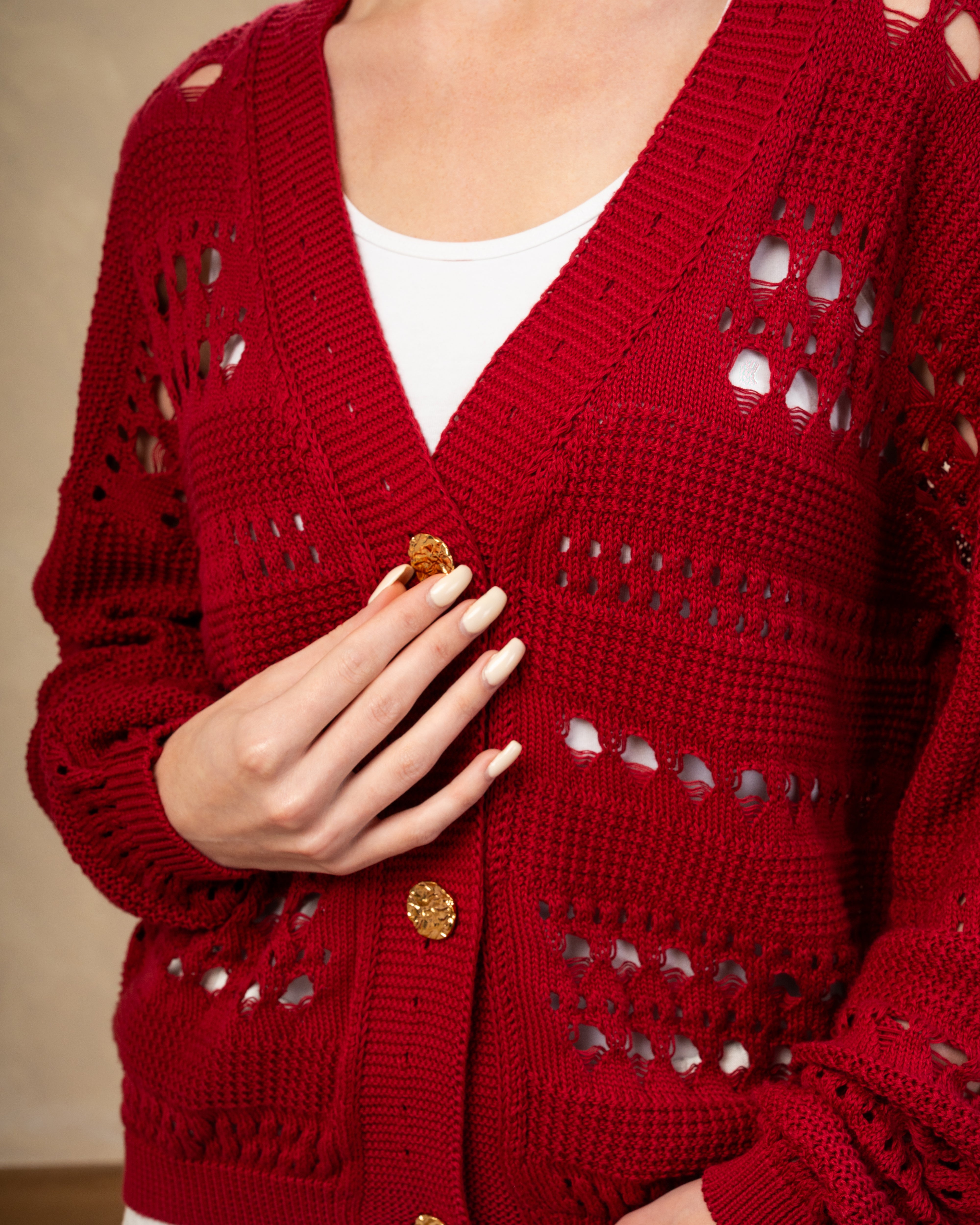 Knitwear Cardigan - With Gold Buttons