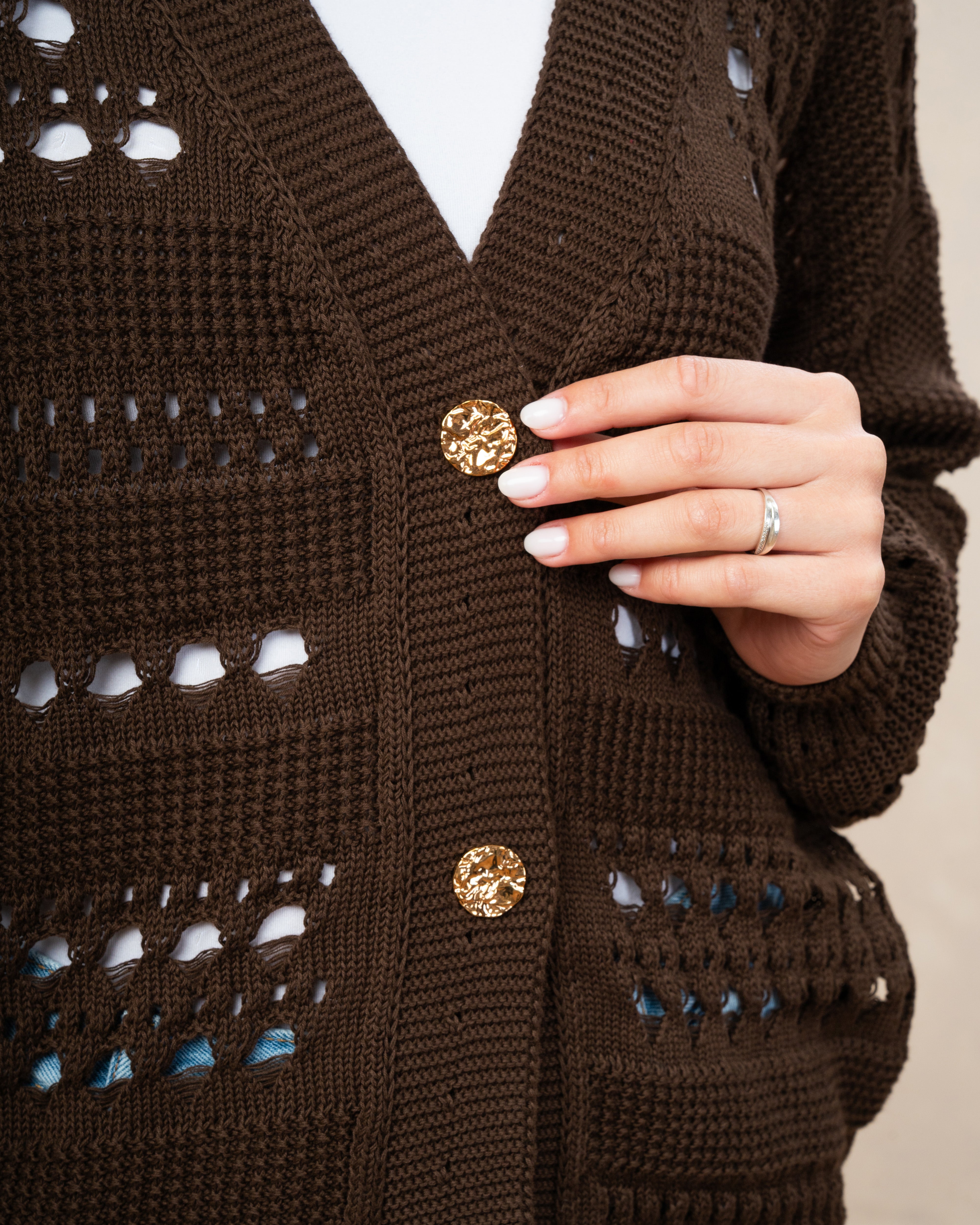 Knitwear Cardigan - With Gold Buttons