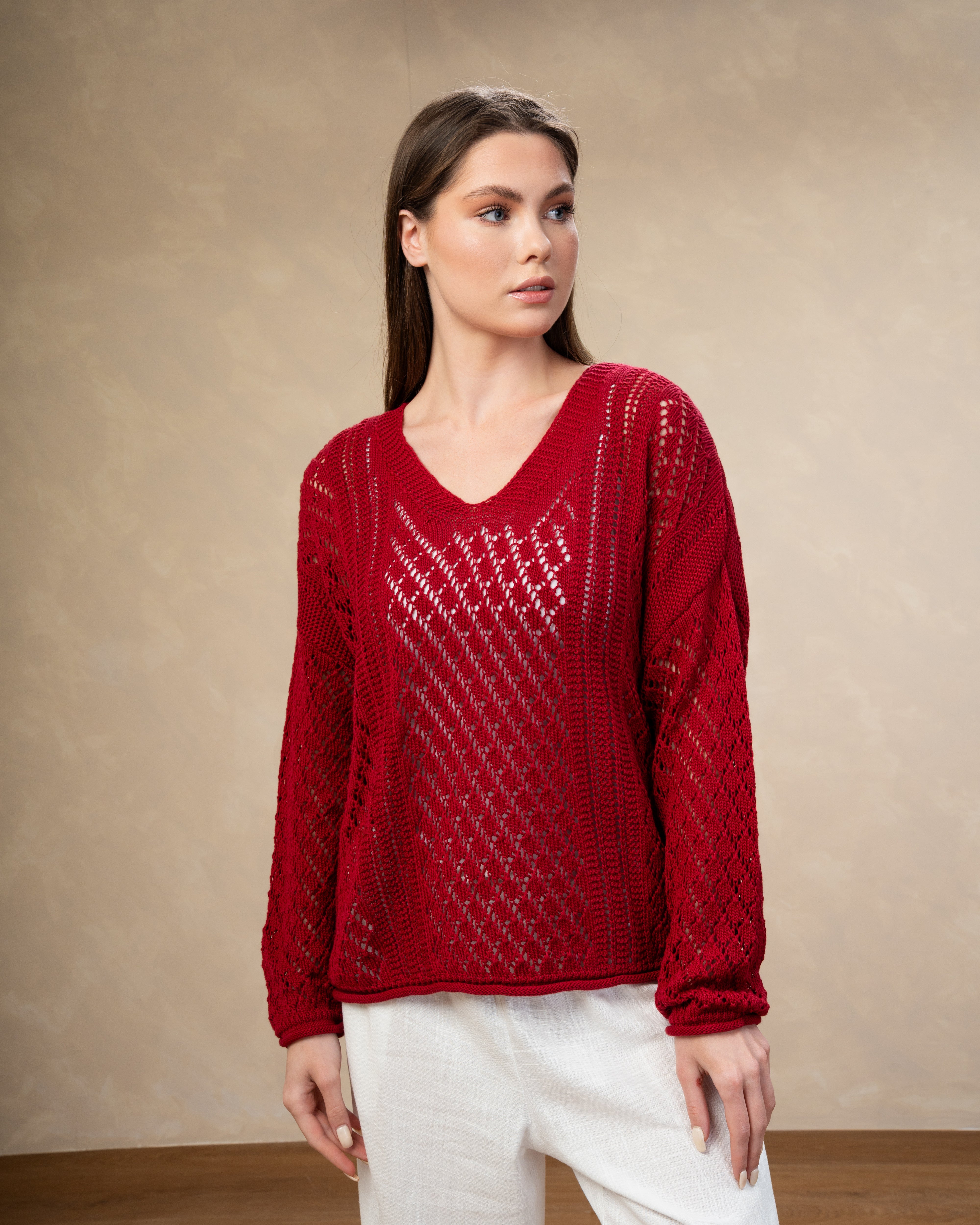 Knitwear Body With Cutout Triangles