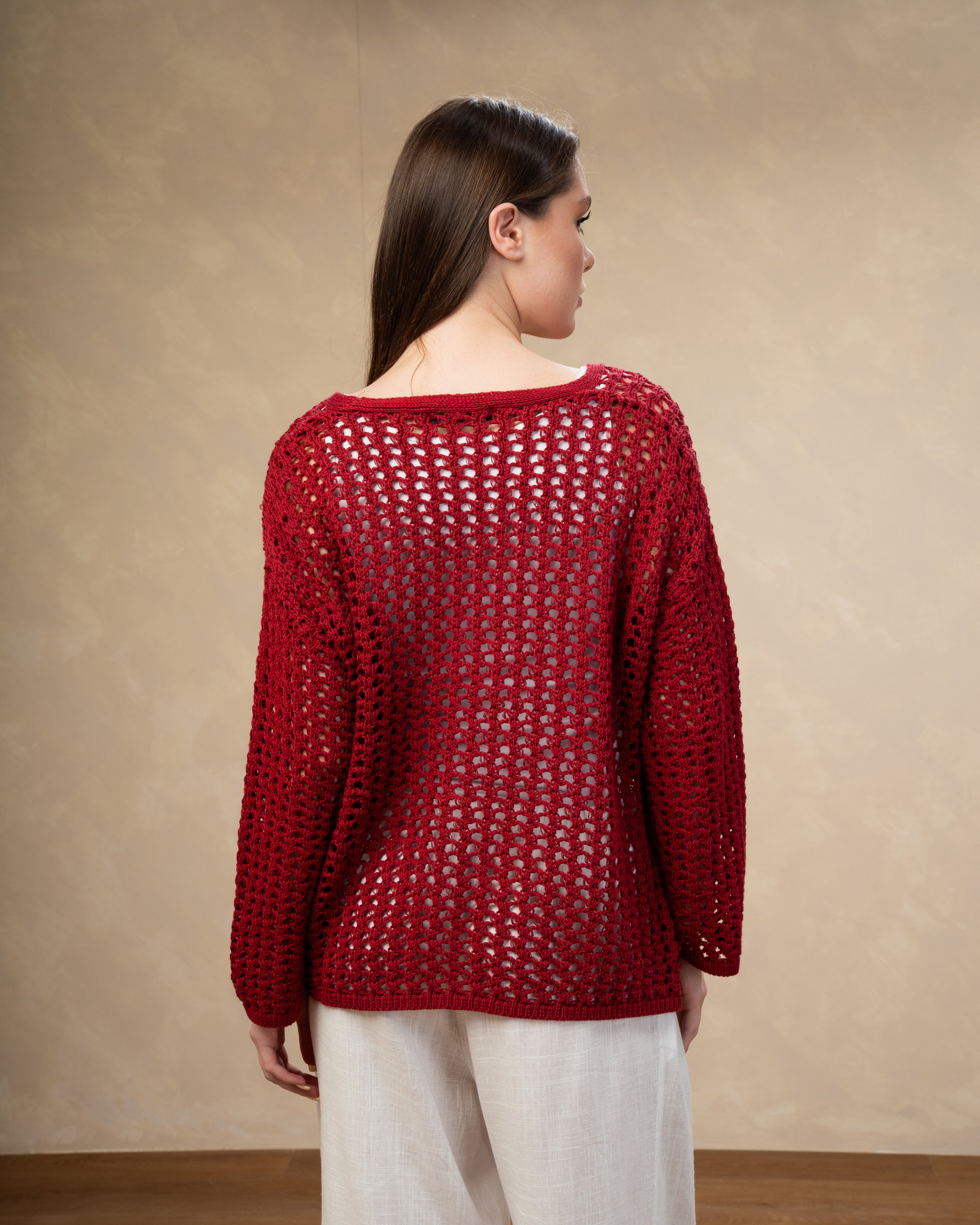 Short Open Knitwear Cardigan - With Tie