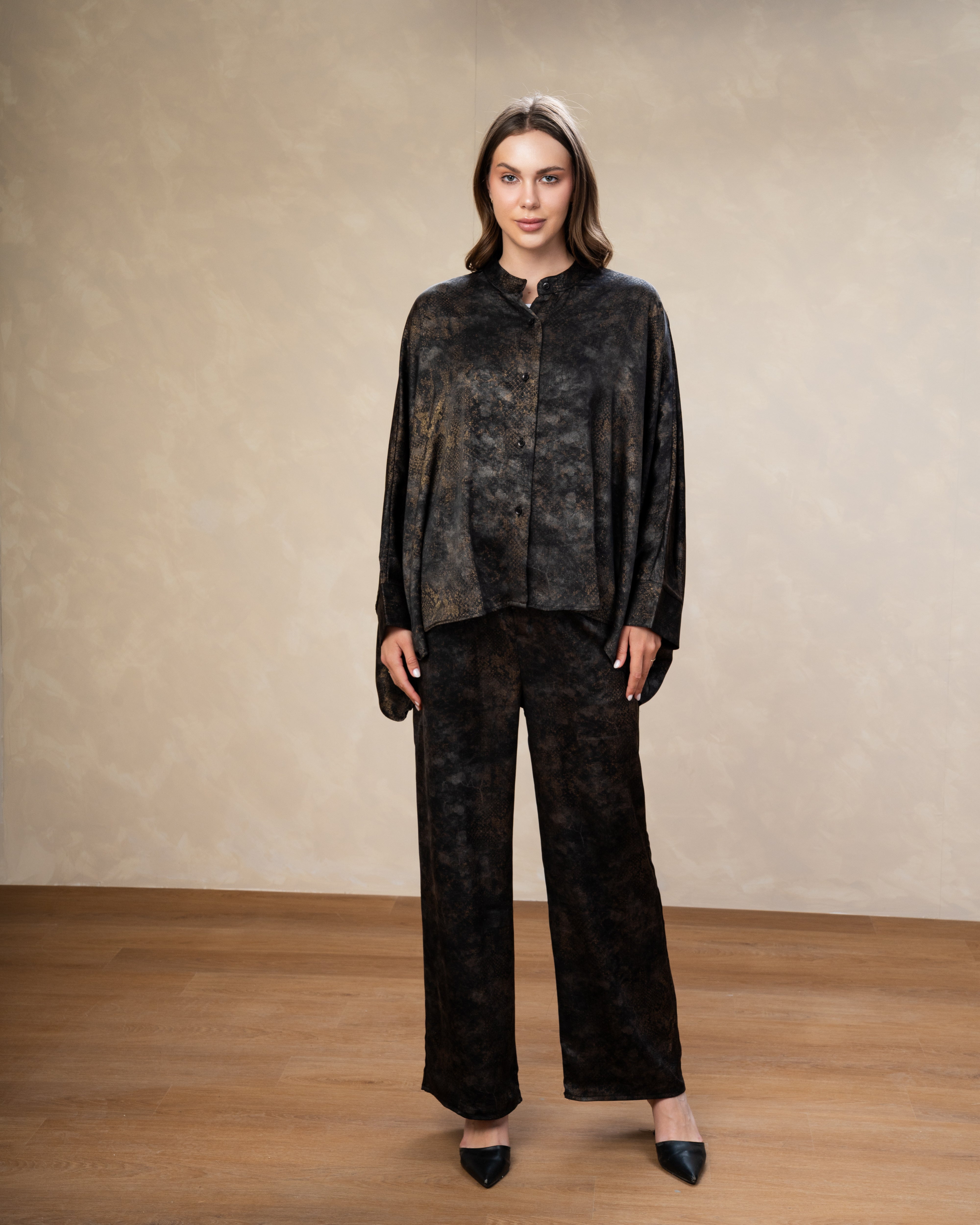 Printed Satin Shirt - In Different Colors
