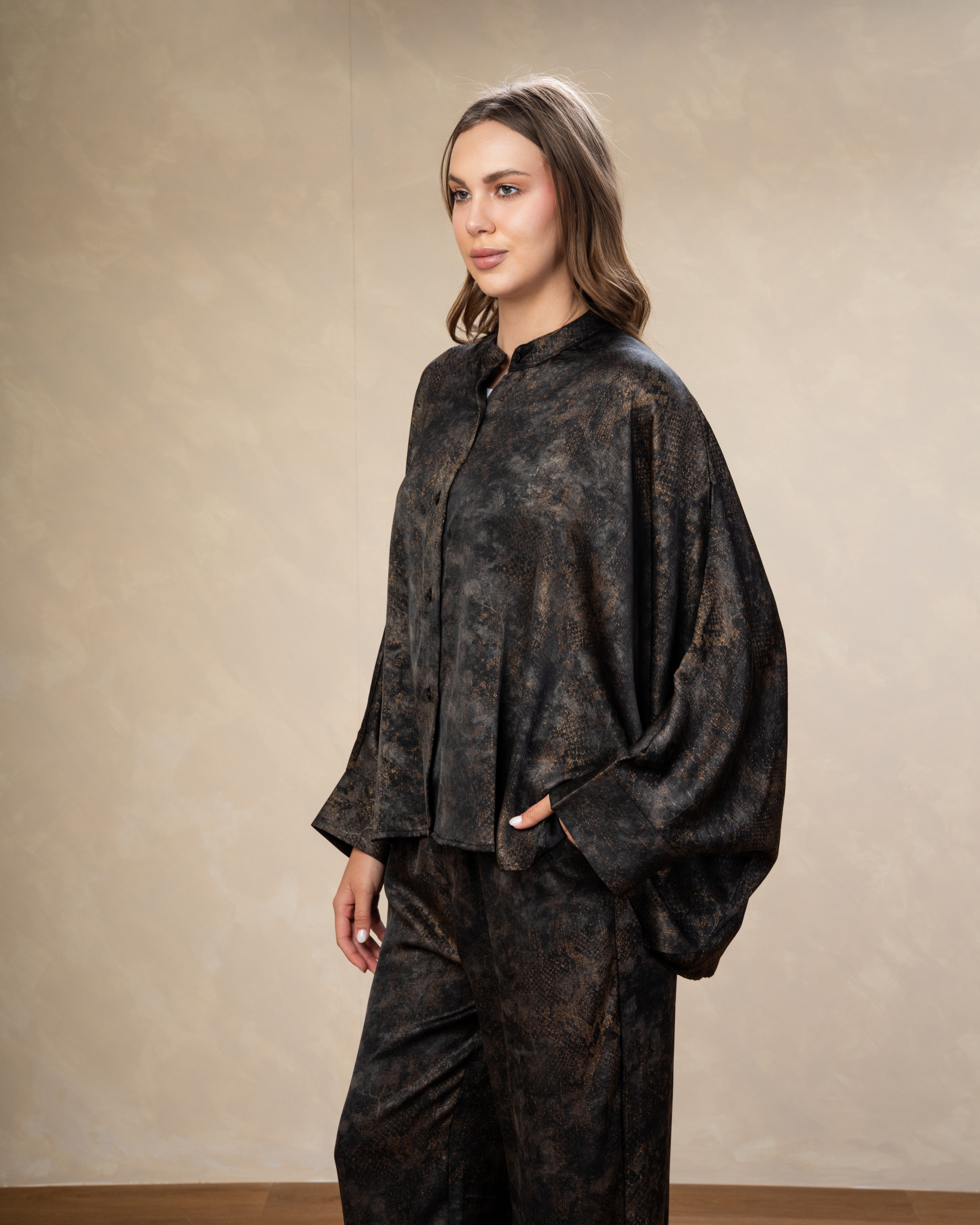 Printed Satin Shirt - In Different Colors