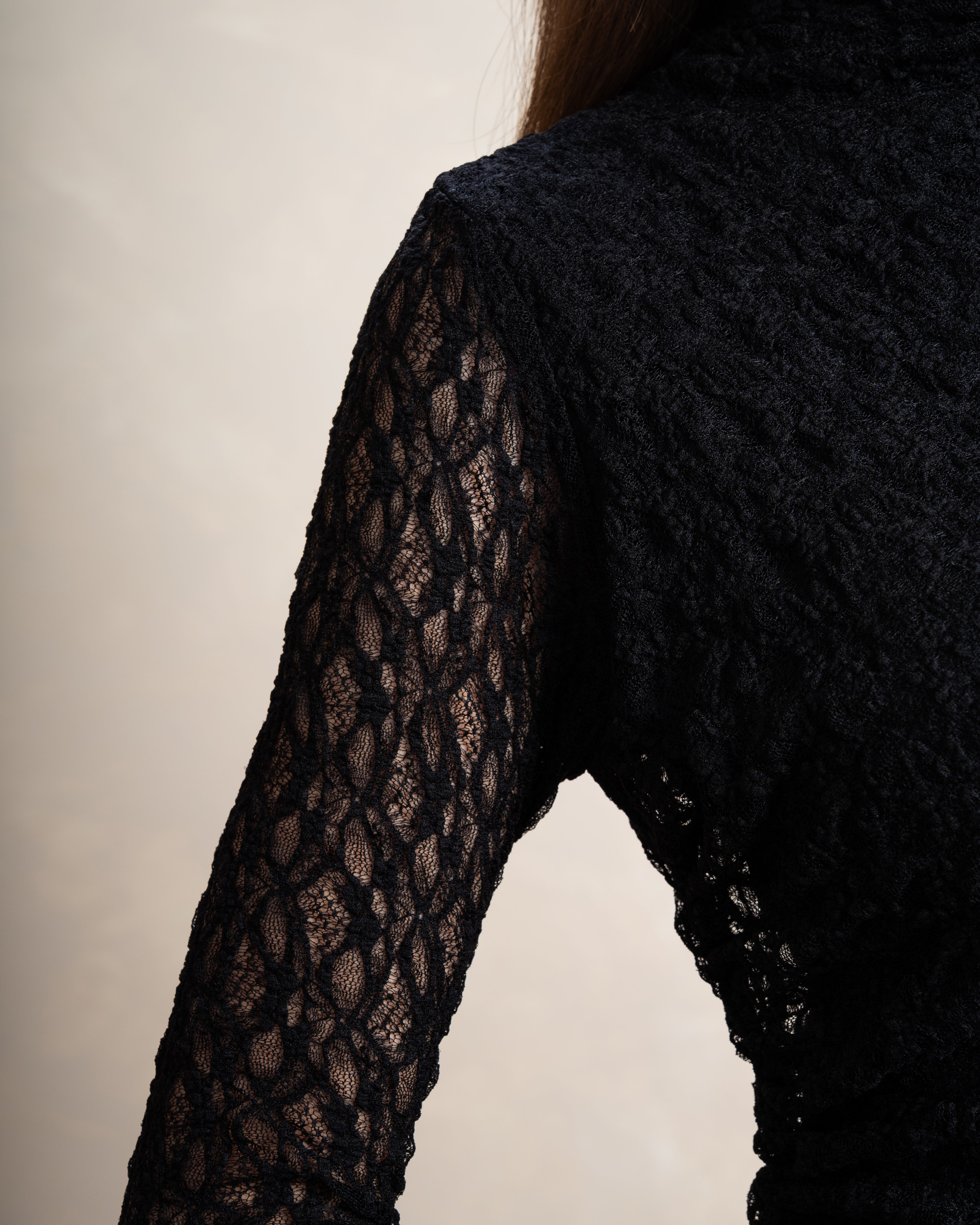 Plain Dress With Braided Sleeves