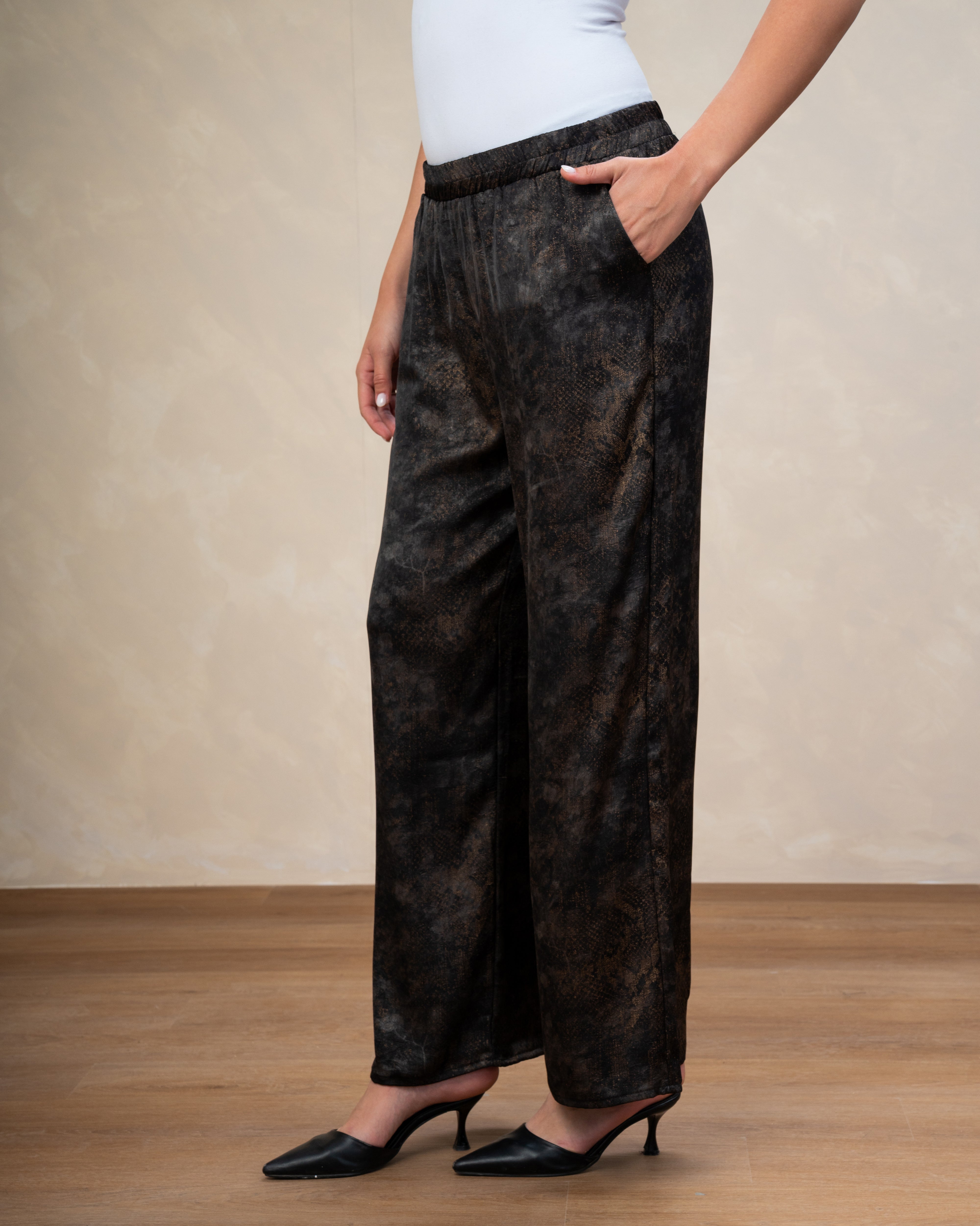 Printed Satin Trouser - In Different Colors
