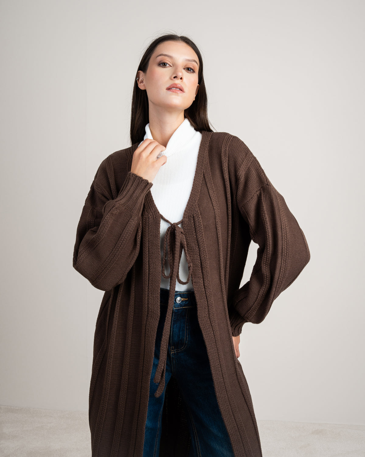 Striped Knitwear Cardigan