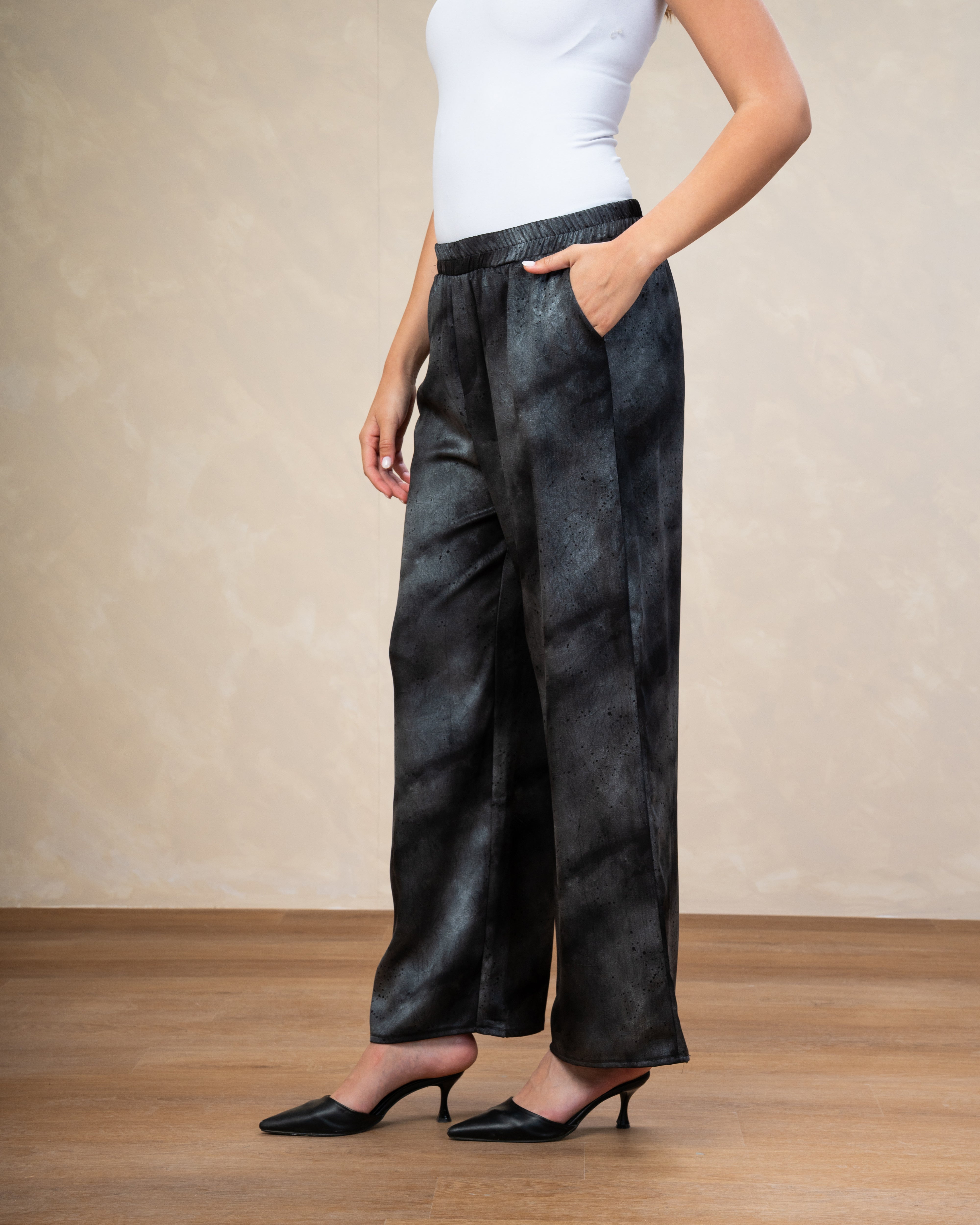 Printed Satin Trouser - In Different Colors