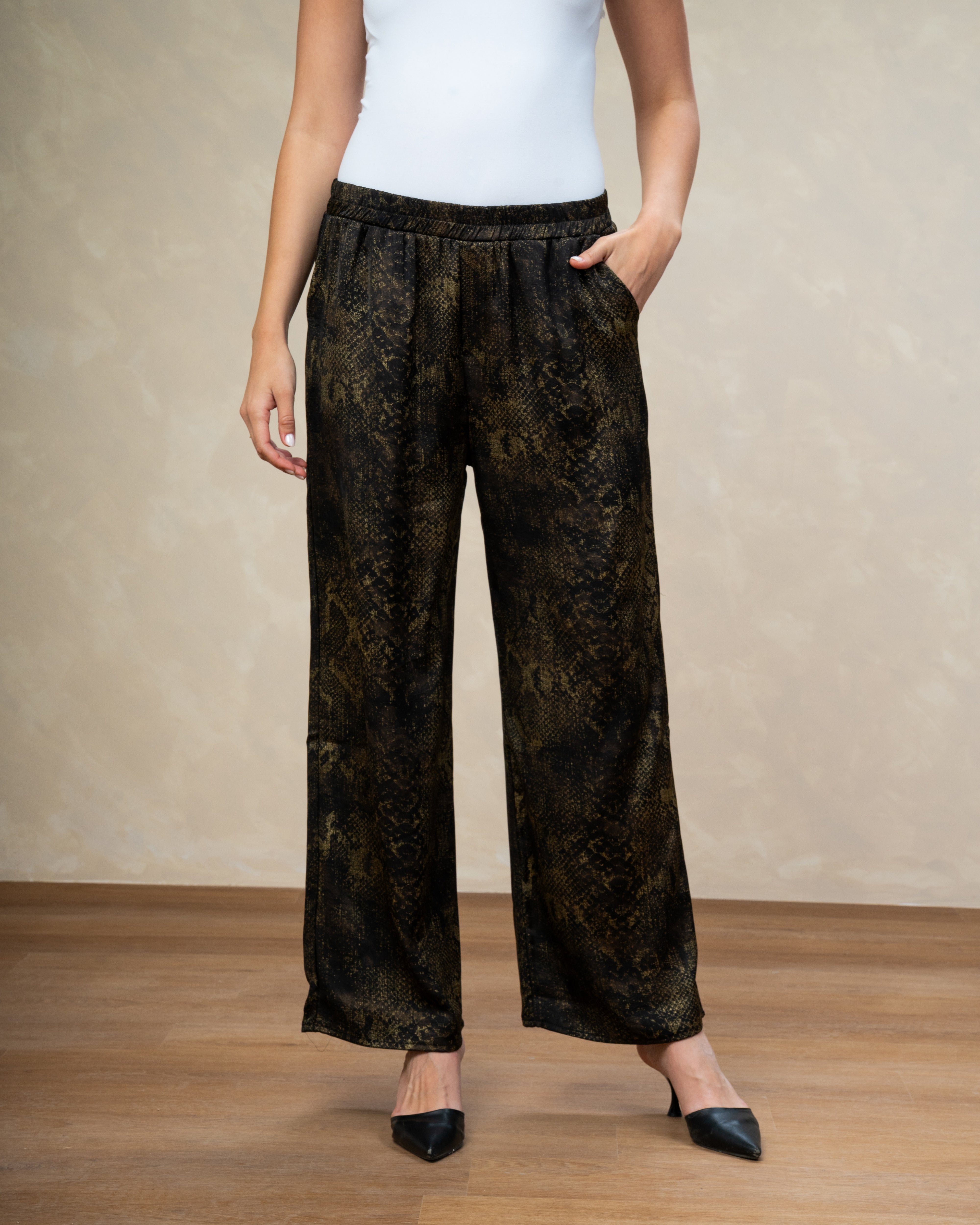 Printed Satin Trouser - In Different Colors