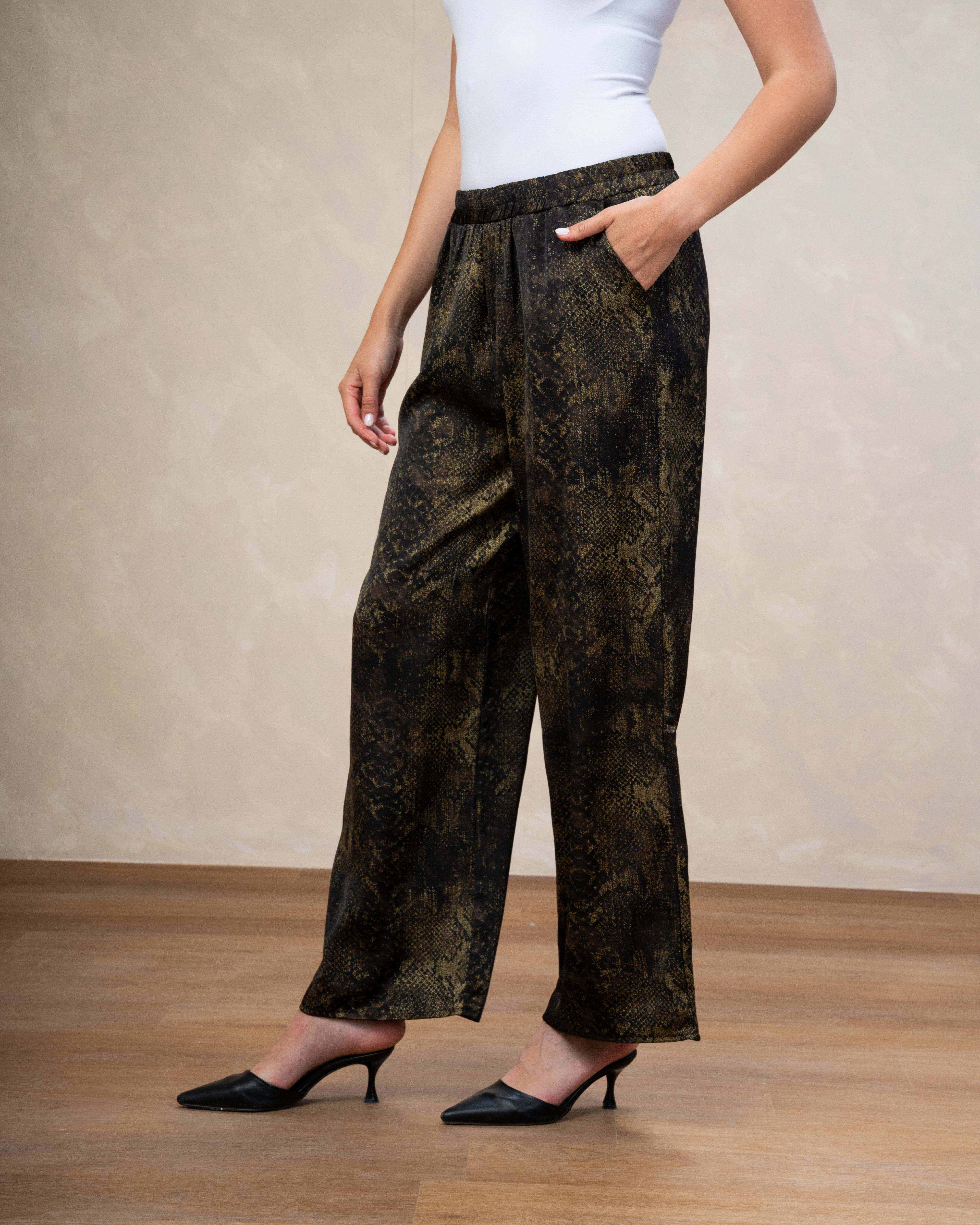 Printed Satin Trouser - In Different Colors