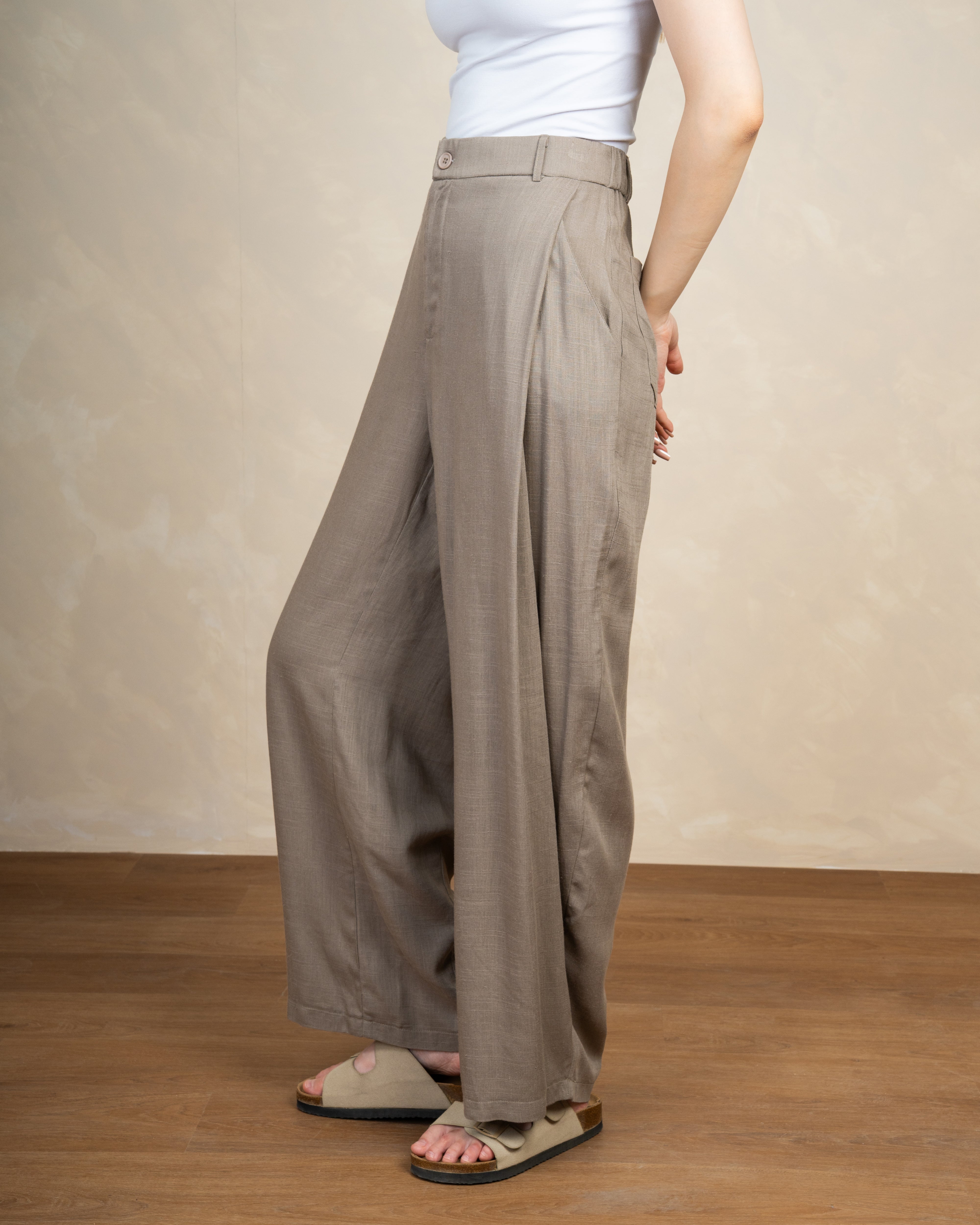 Plain Trouser With Single Button