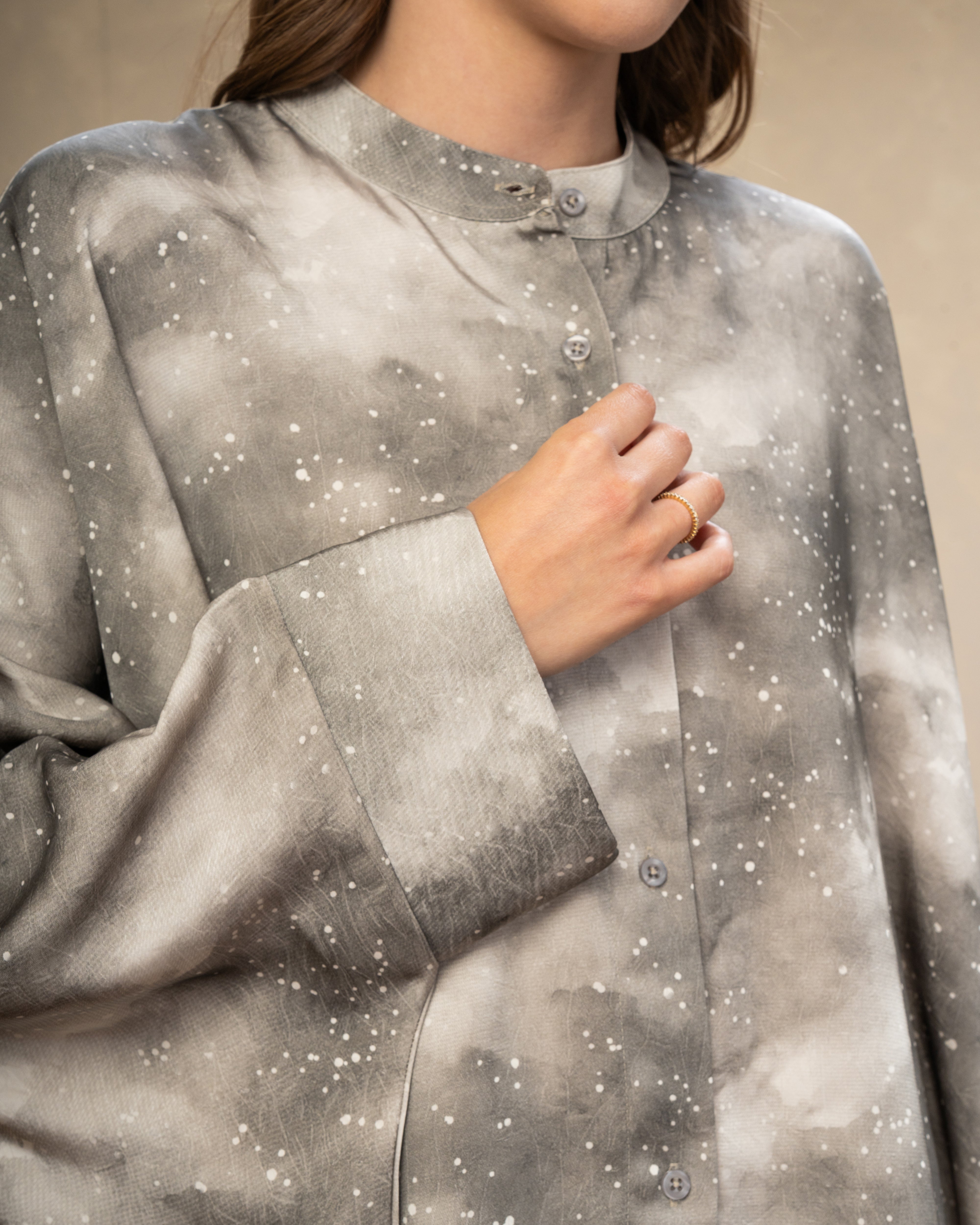 Printed Satin Shirt - In Different Colors
